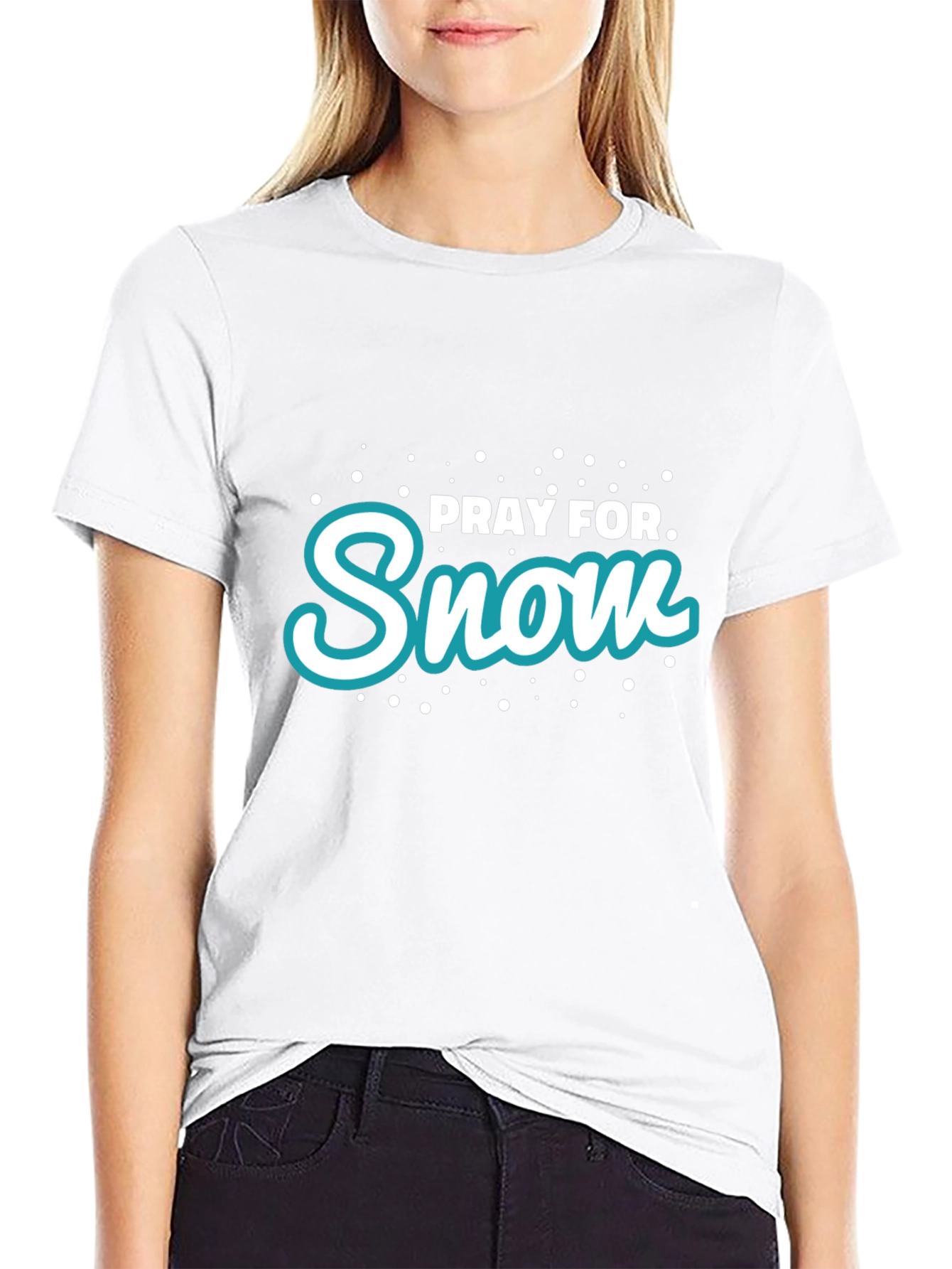 Pray for Snow Graphic Tee - Winter Fun