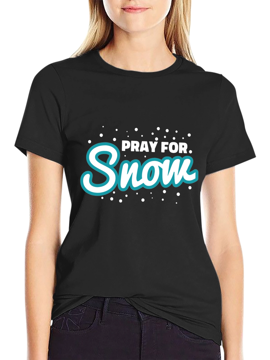 Pray for Snow Graphic Tee - Winter Fun