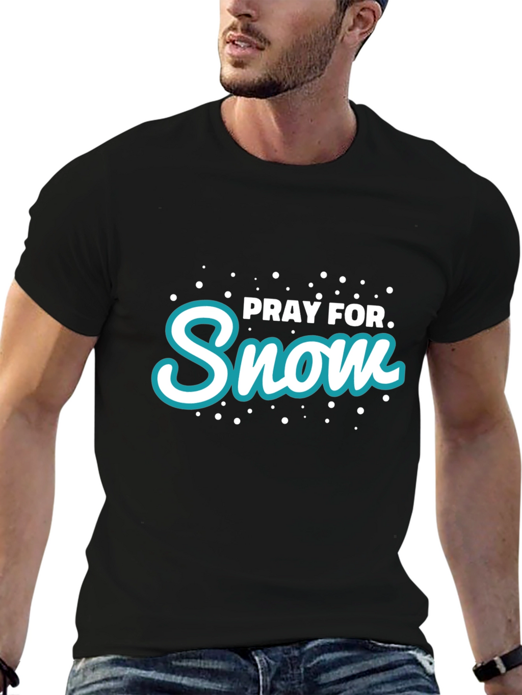 Pray for Snow Graphic Tee - Winter Fun