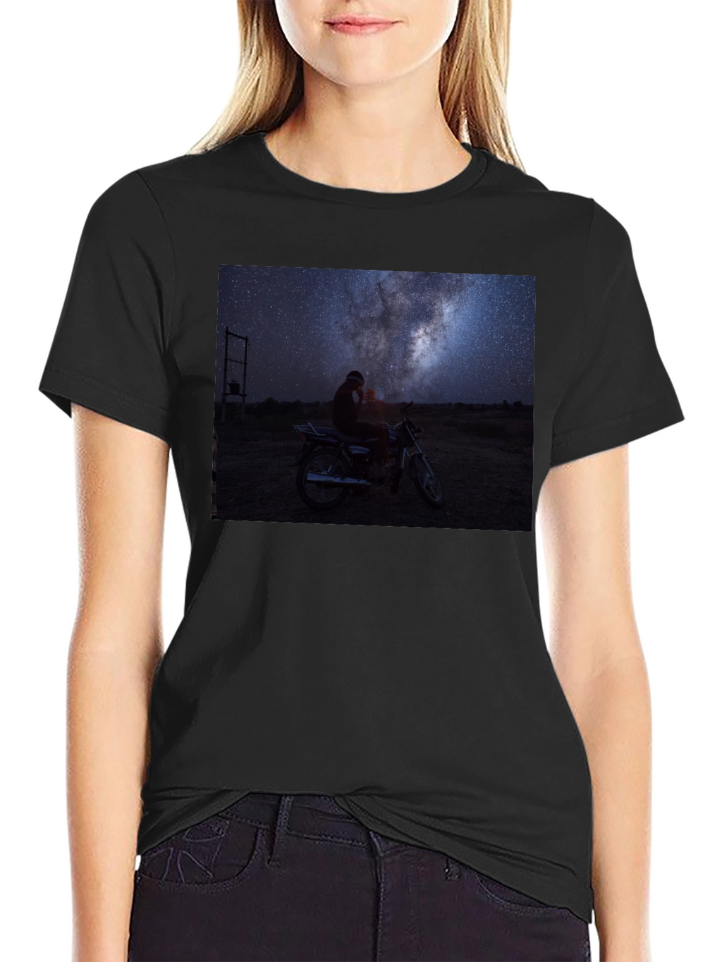 Night Sky Motorcycle T-Shirt