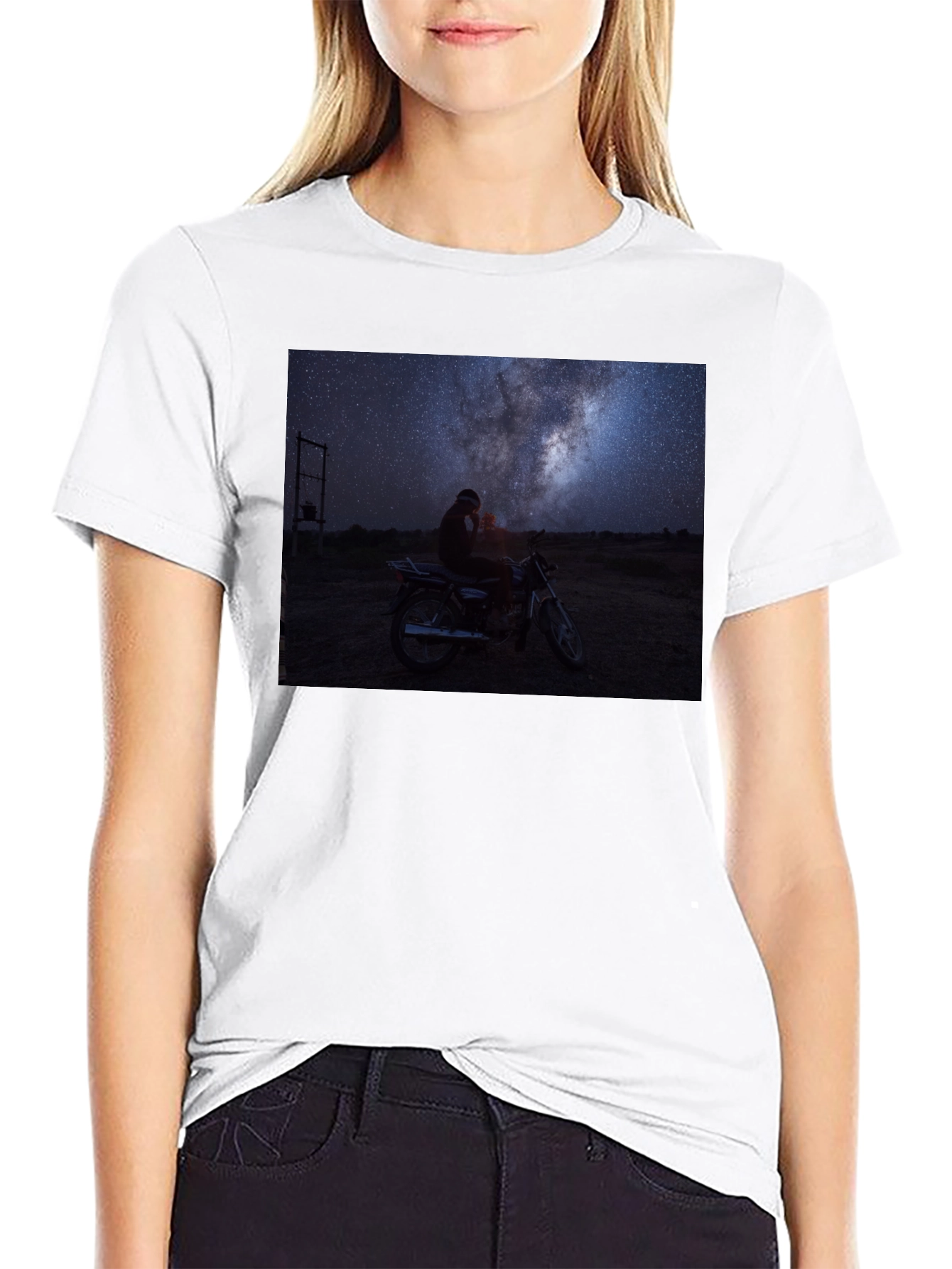 Night Sky Motorcycle T-Shirt