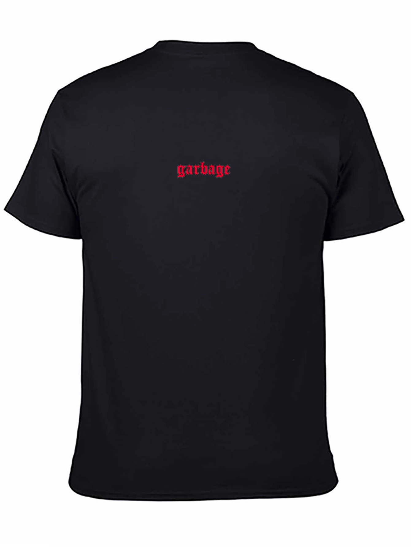 Mens Black Garbage Graphic T-Shirt