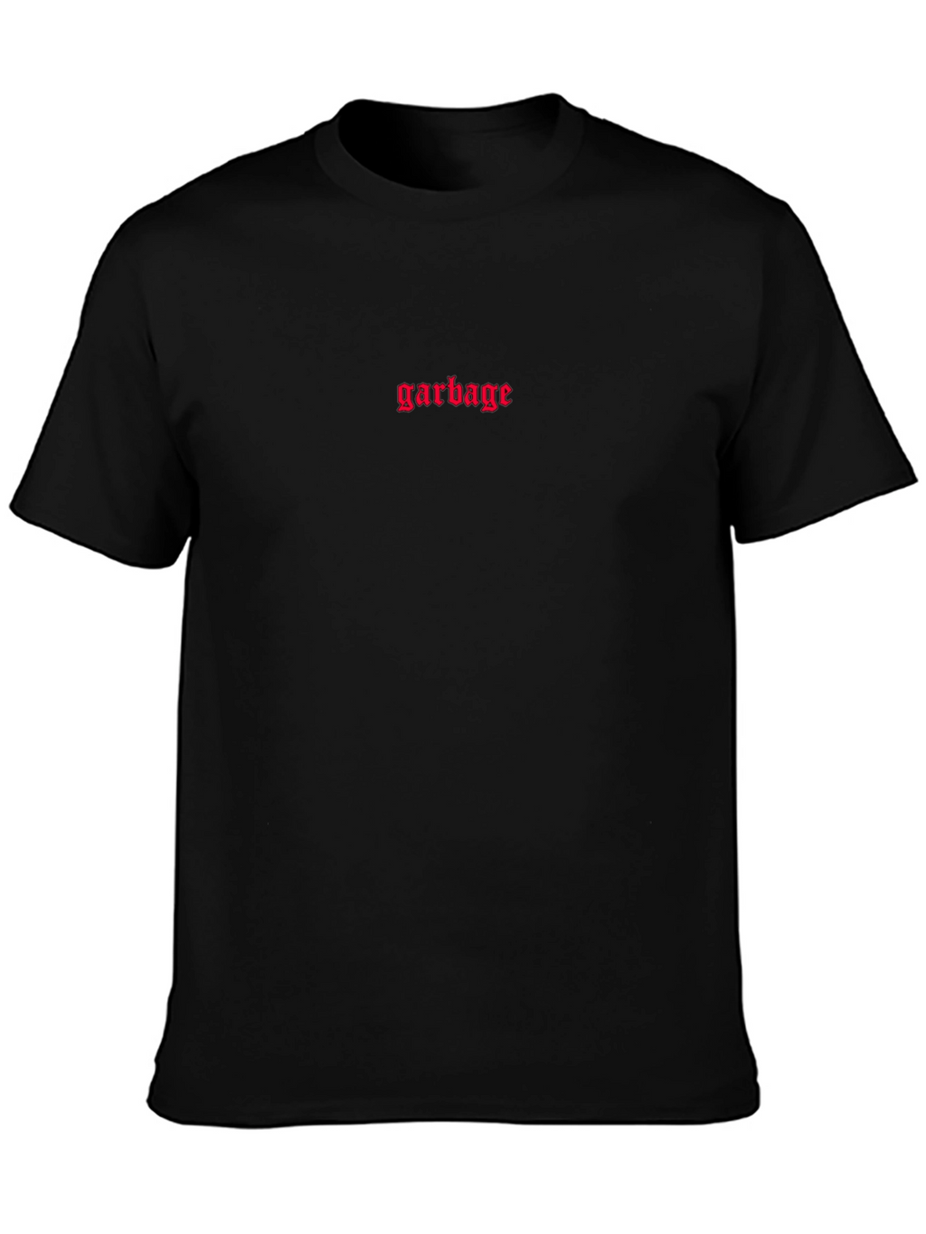 Mens Black Garbage Graphic T-Shirt