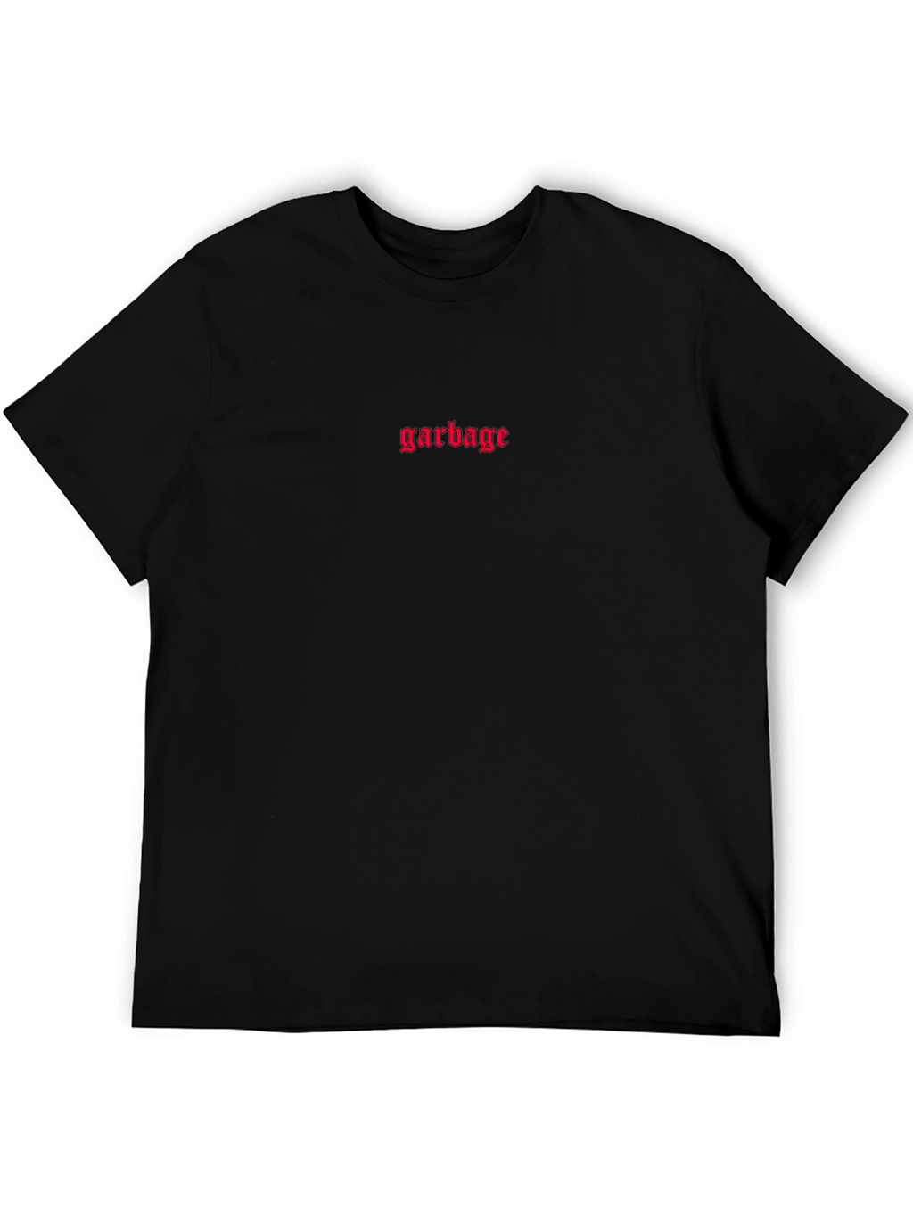 Mens Black Garbage Graphic T-Shirt