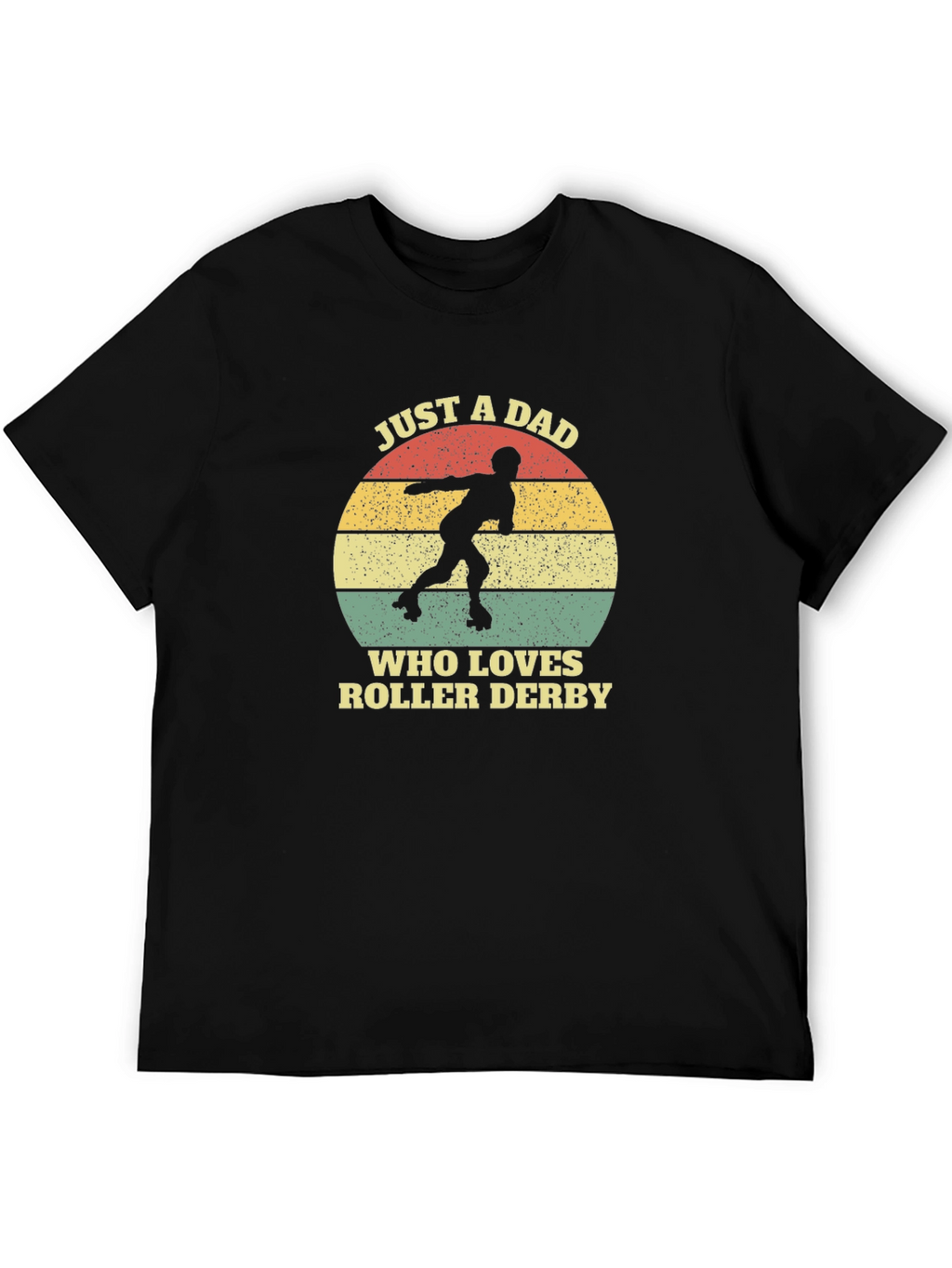Just A Dad Who Loves Roller Derby Graphic Tee