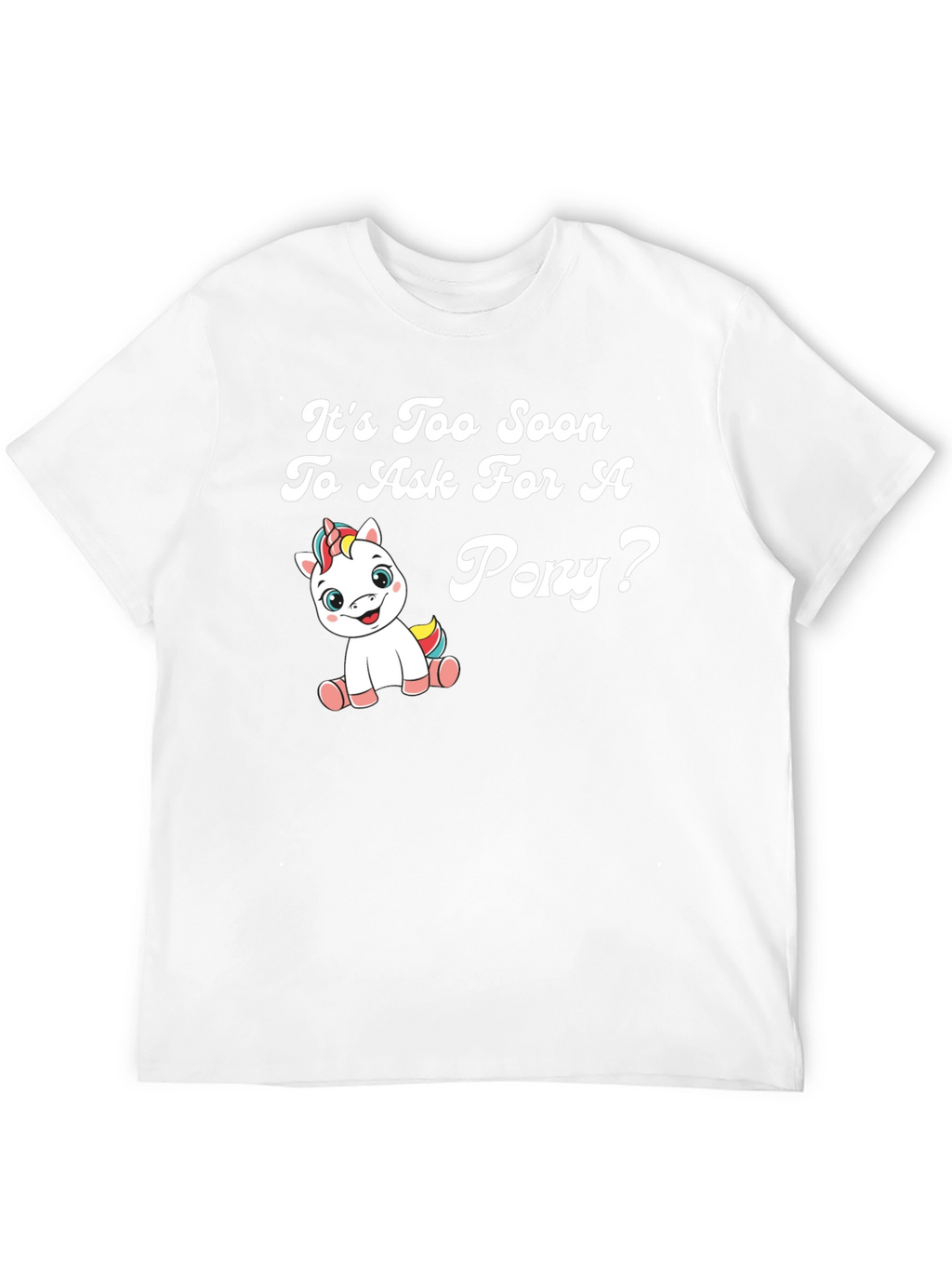 Funny Pony Graphic Black T-Shirt