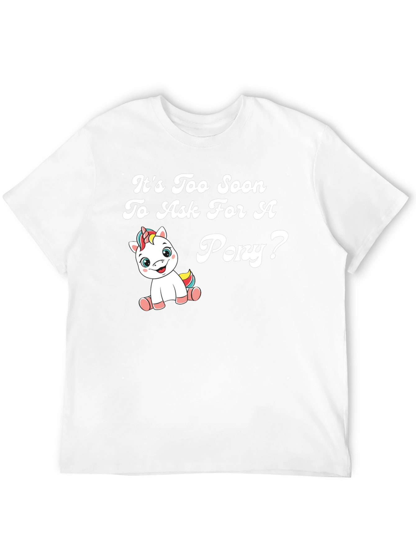 Funny Pony Graphic Black T-Shirt