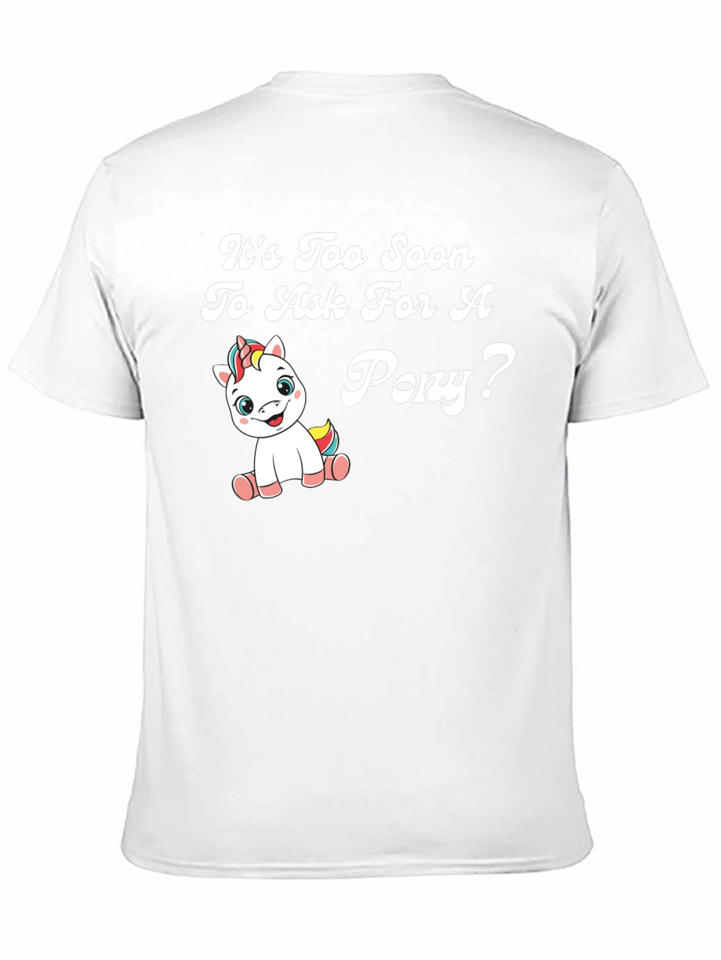 Funny Pony Graphic Black T-Shirt
