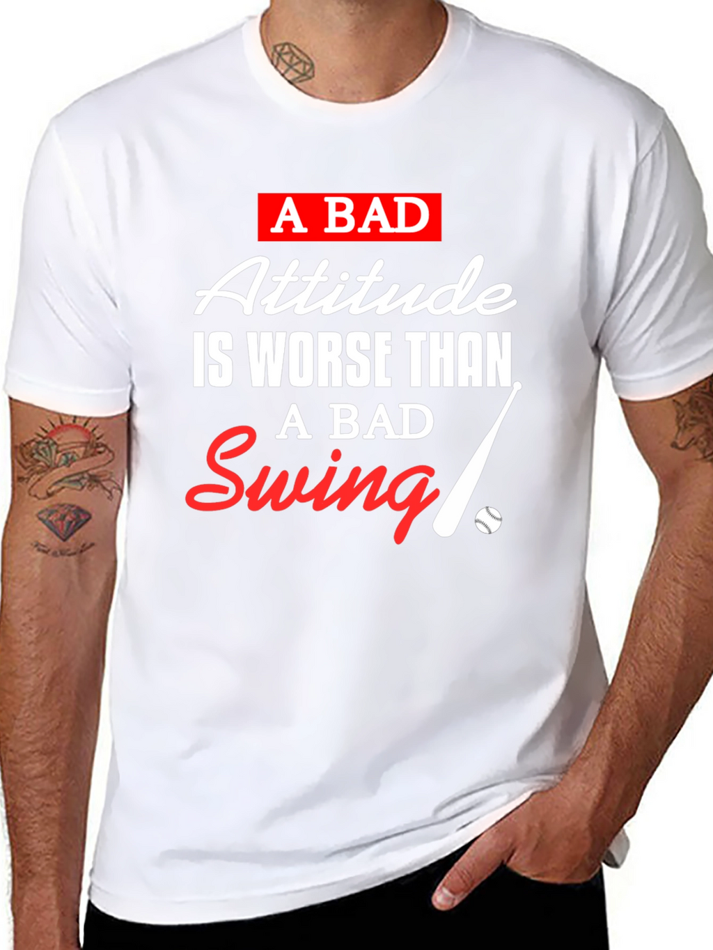 A Bad Attitude T-Shirt: Baseball Inspired Tee