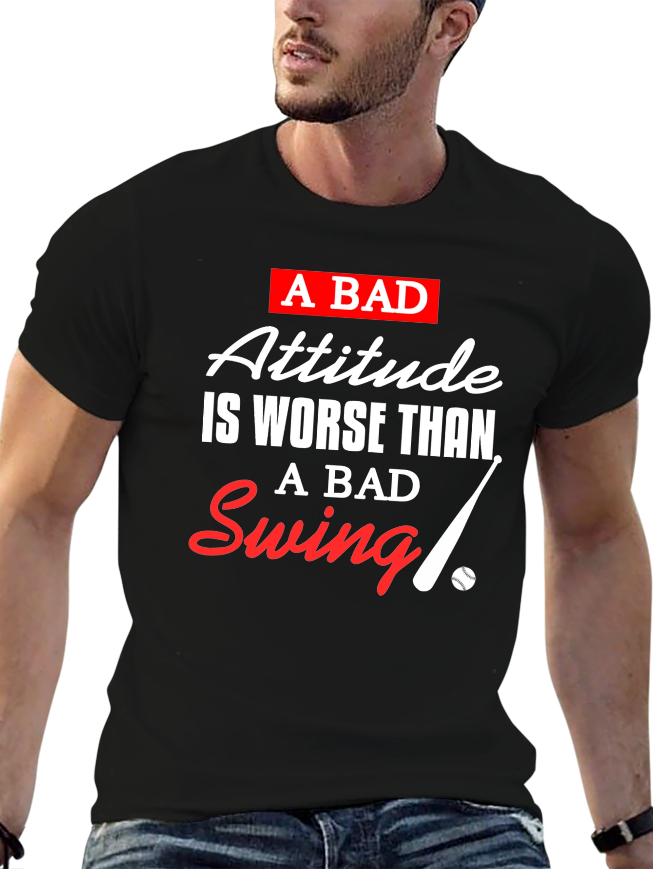 A Bad Attitude T-Shirt: Baseball Inspired Tee