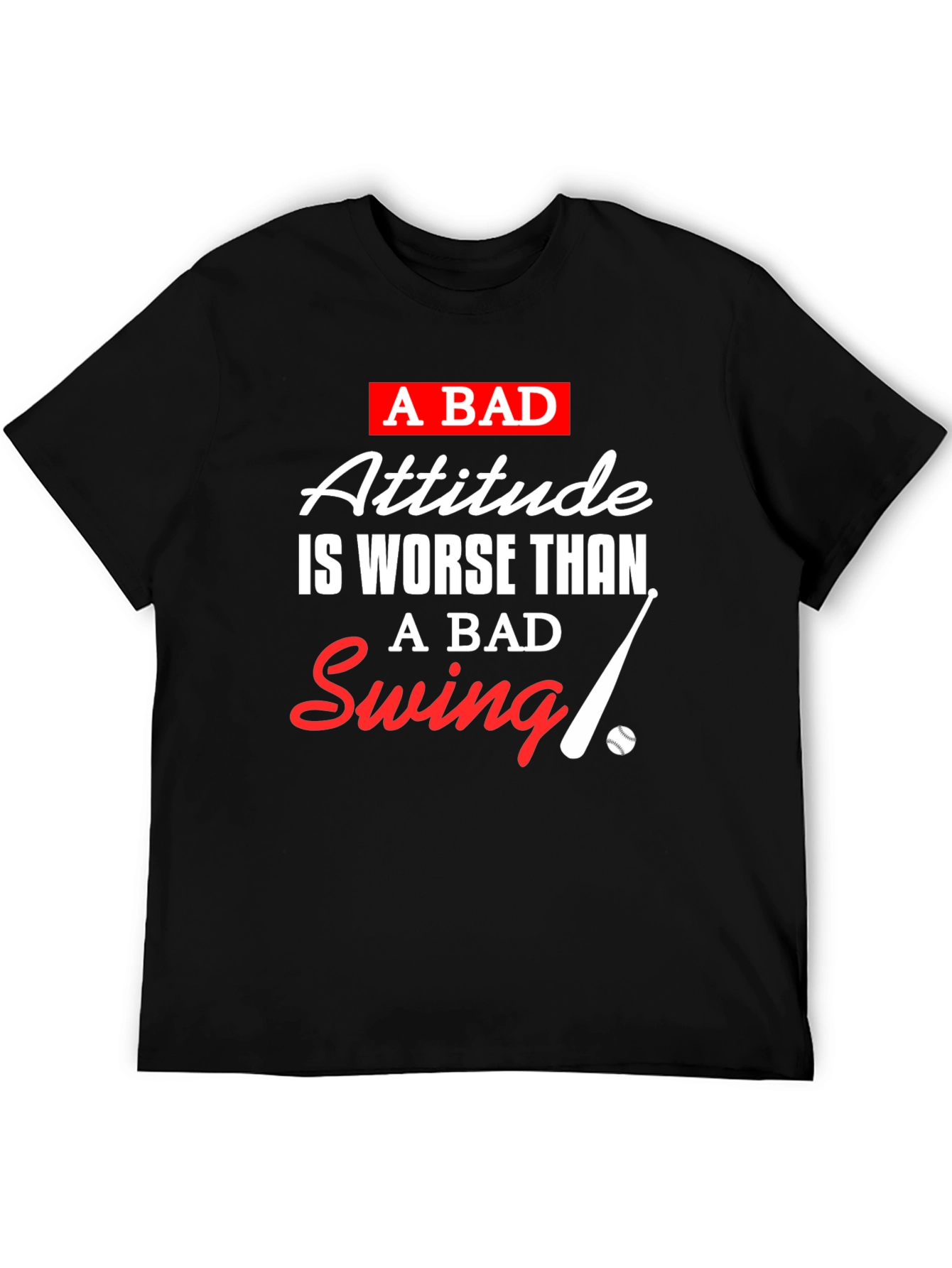 A Bad Attitude T-Shirt: Baseball Inspired Tee