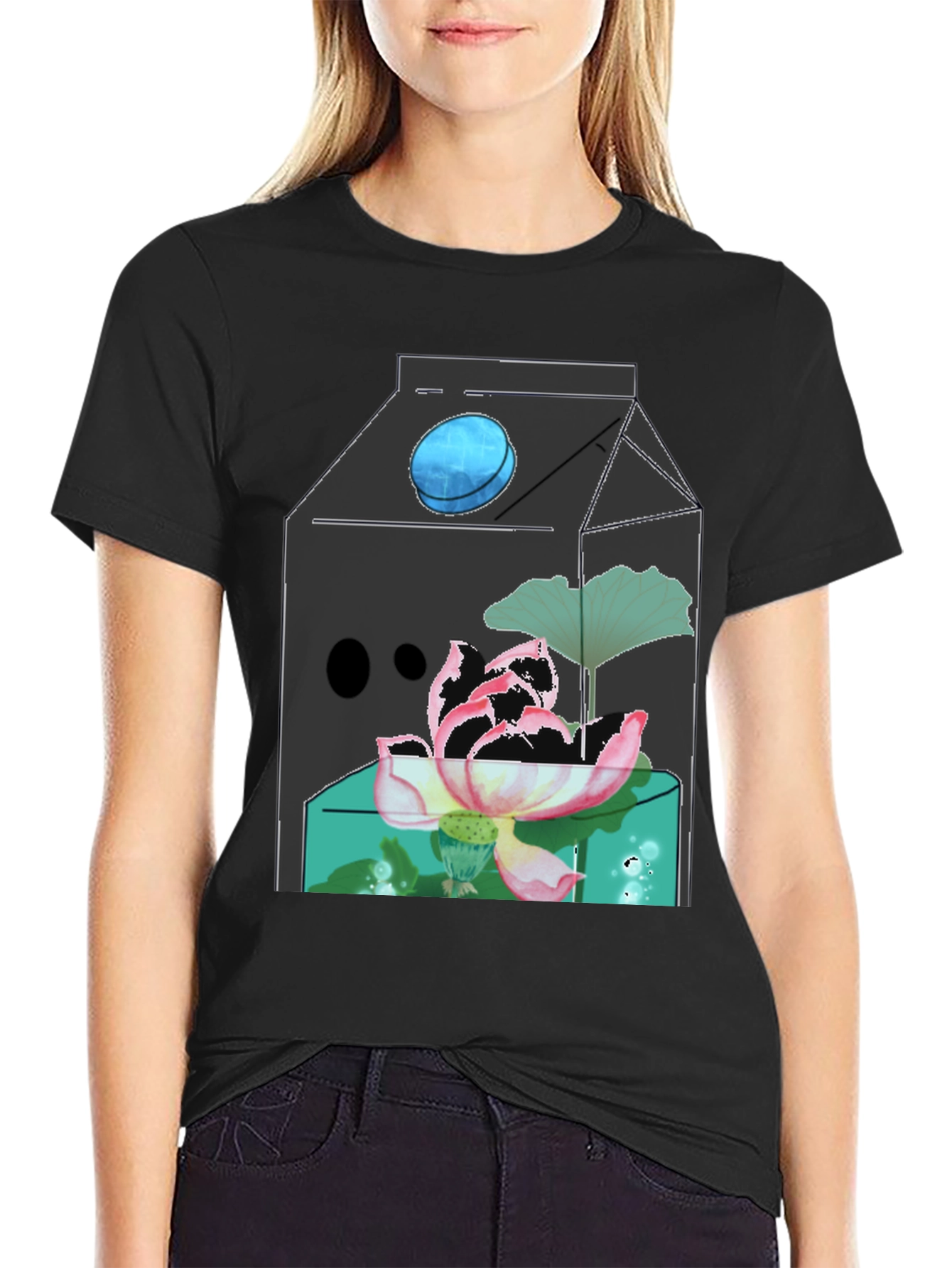Lotus Milk Carton Graphic T-Shirt