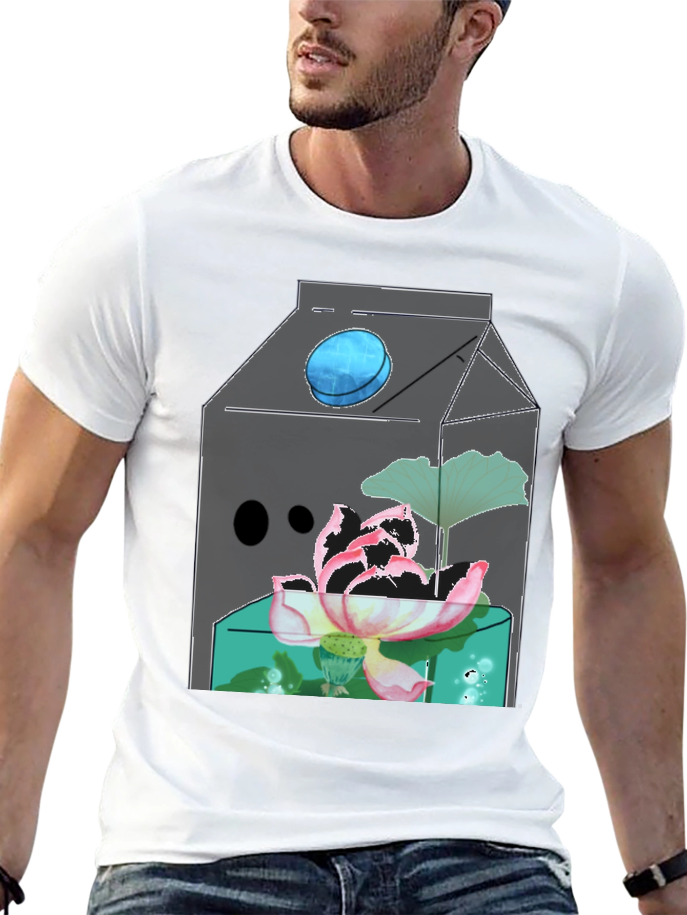 Lotus Milk Carton Graphic T-Shirt