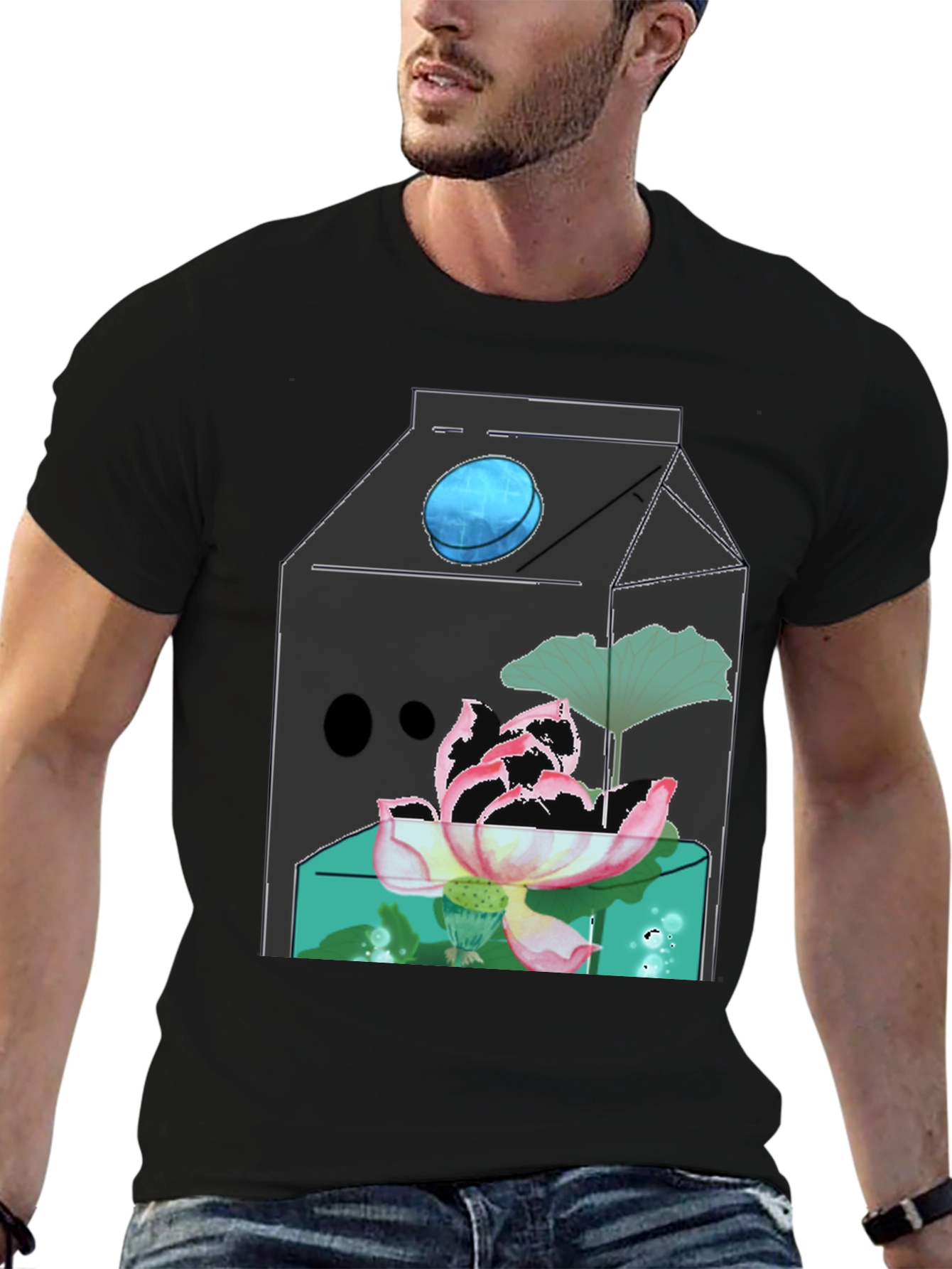 Lotus Milk Carton Graphic T-Shirt