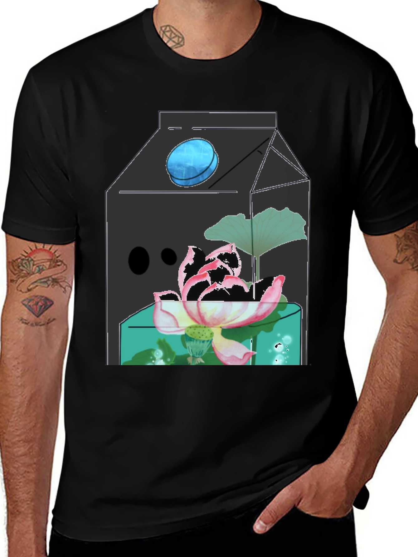 Lotus Milk Carton Graphic T-Shirt