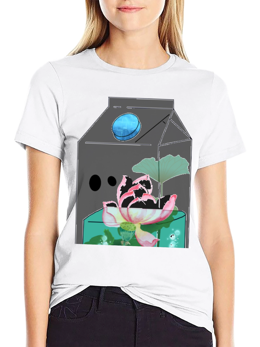 Lotus Milk Carton Graphic T-Shirt