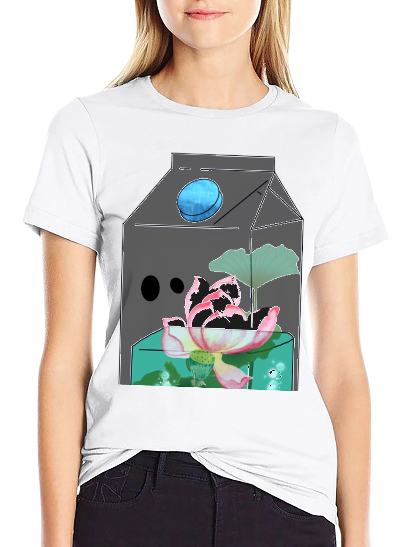 Lotus Milk Carton Graphic T-Shirt