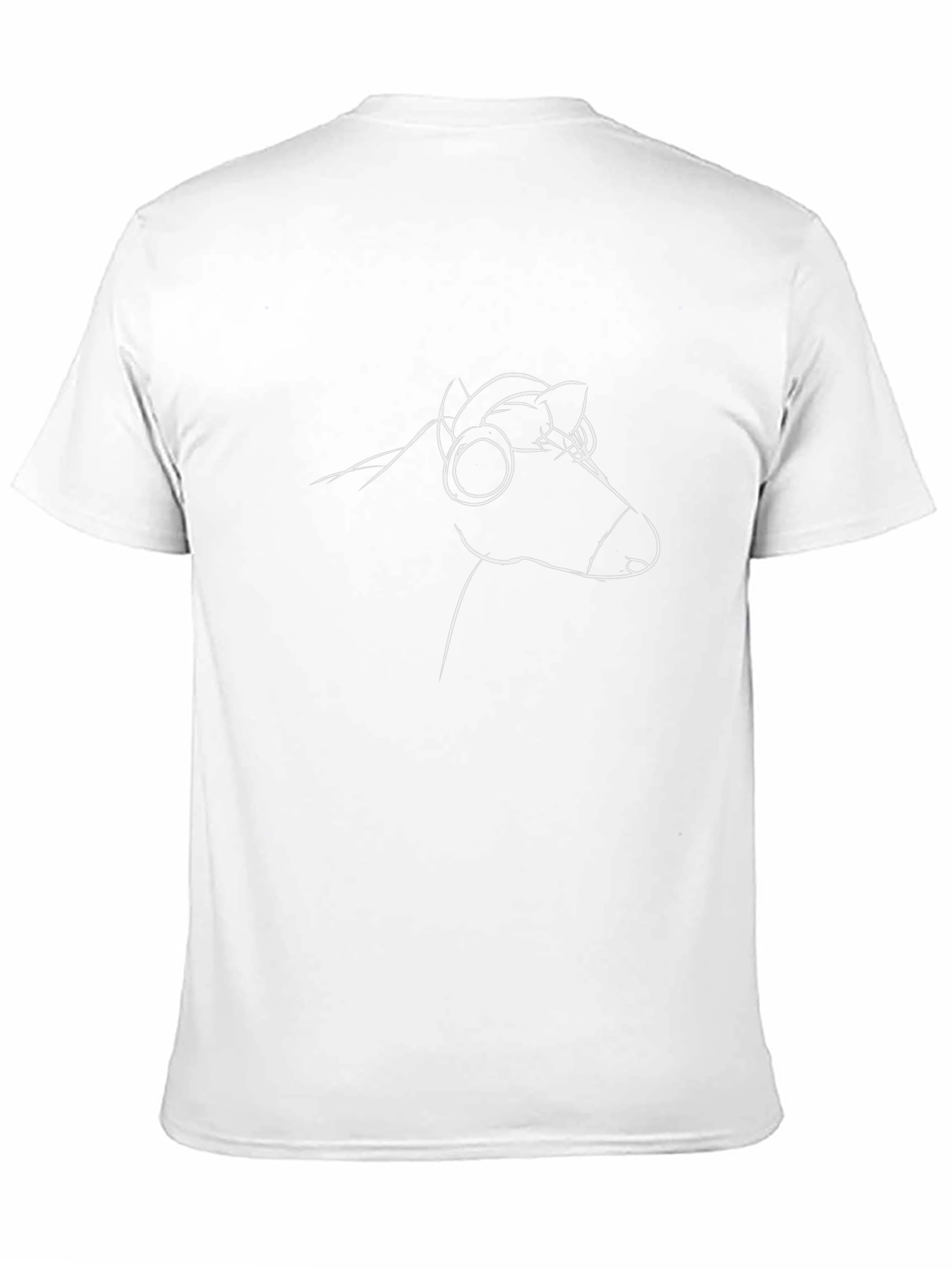 Horse with Headphones Black T-Shirt