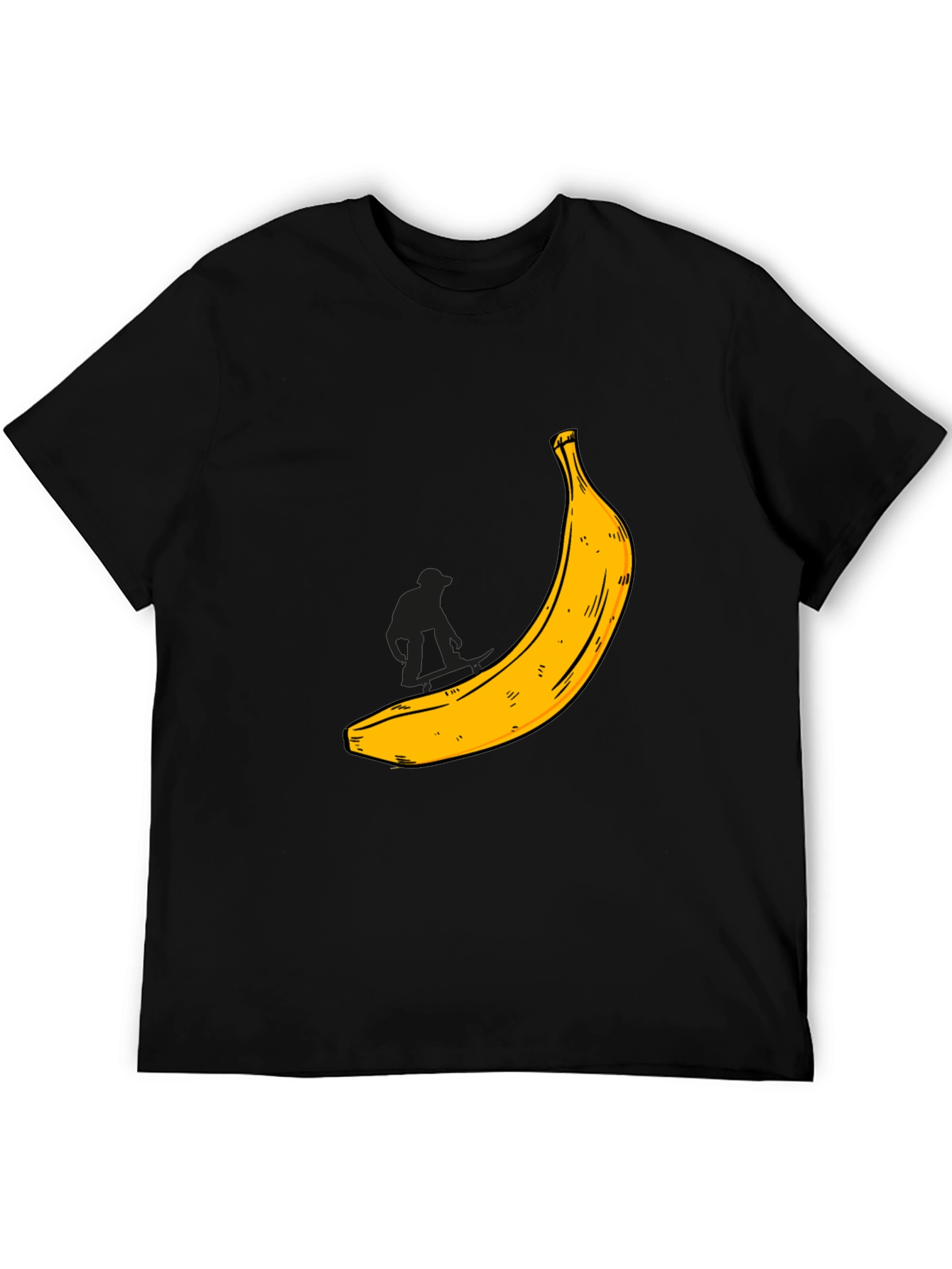 Banana Graphic T-Shirt - Black Cotton Tee