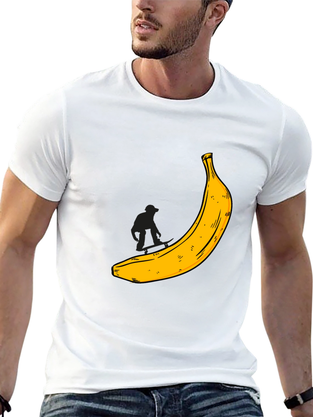 Banana Graphic T-Shirt - Black Cotton Tee