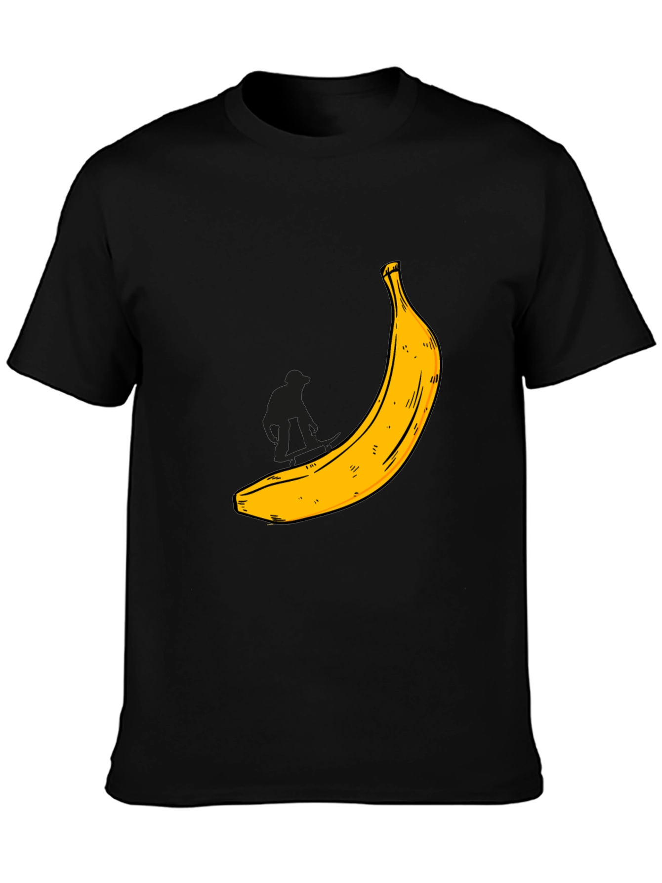 Banana Graphic T-Shirt - Black Cotton Tee