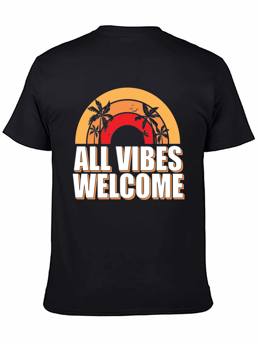 All Vibes Welcome Graphic Tee - Black
