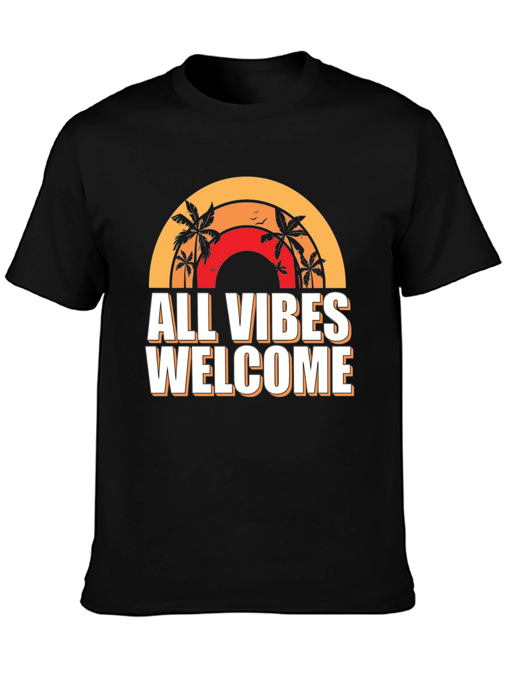 All Vibes Welcome Graphic Tee - Black