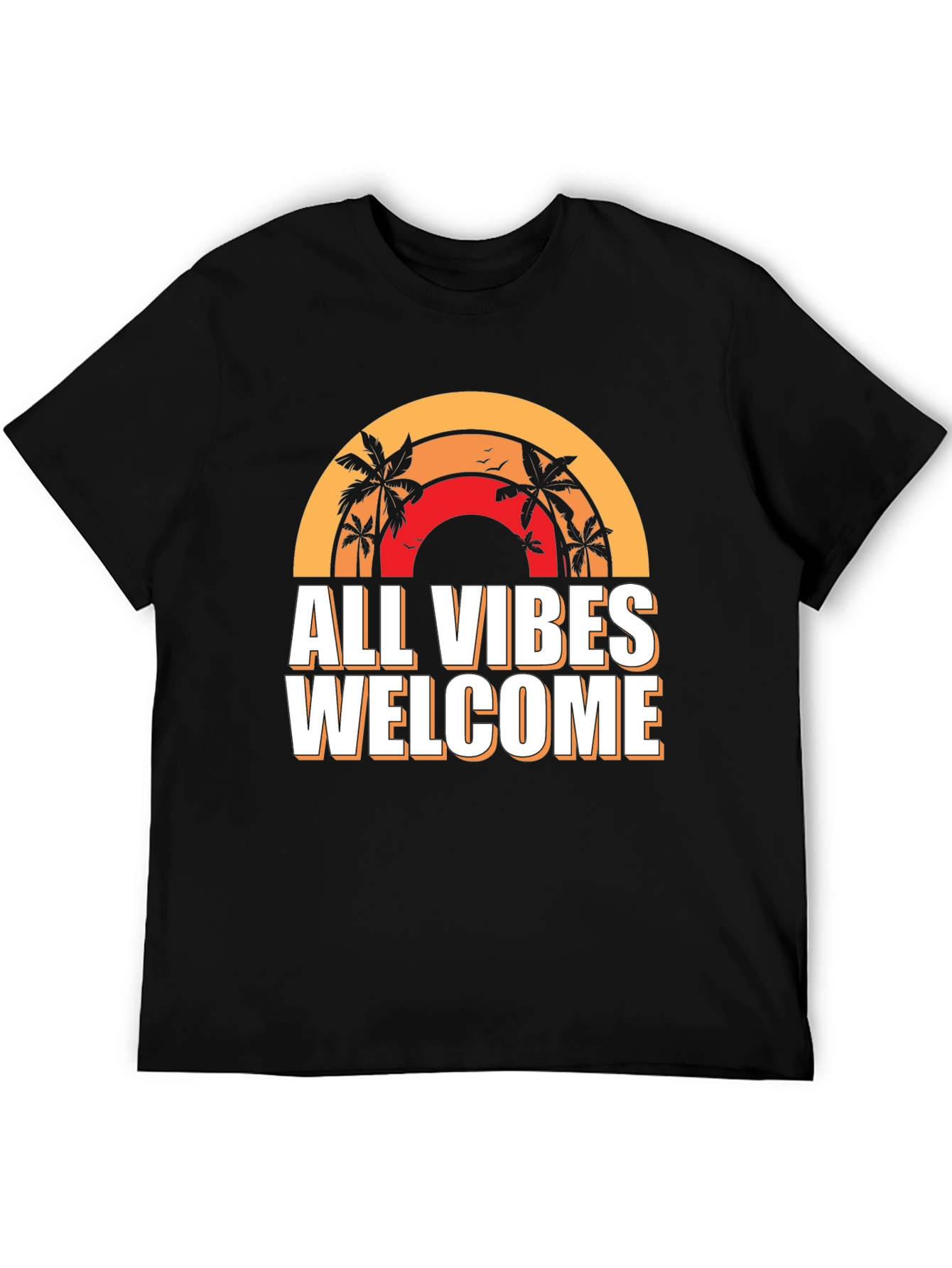 All Vibes Welcome Graphic Tee - Black