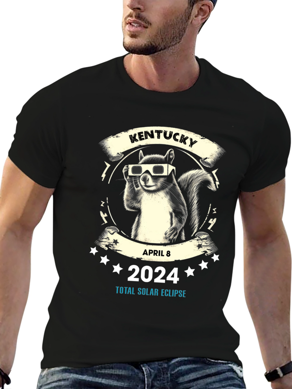 Kentucky Solar Eclipse 2024 Squirrel T-Shirt