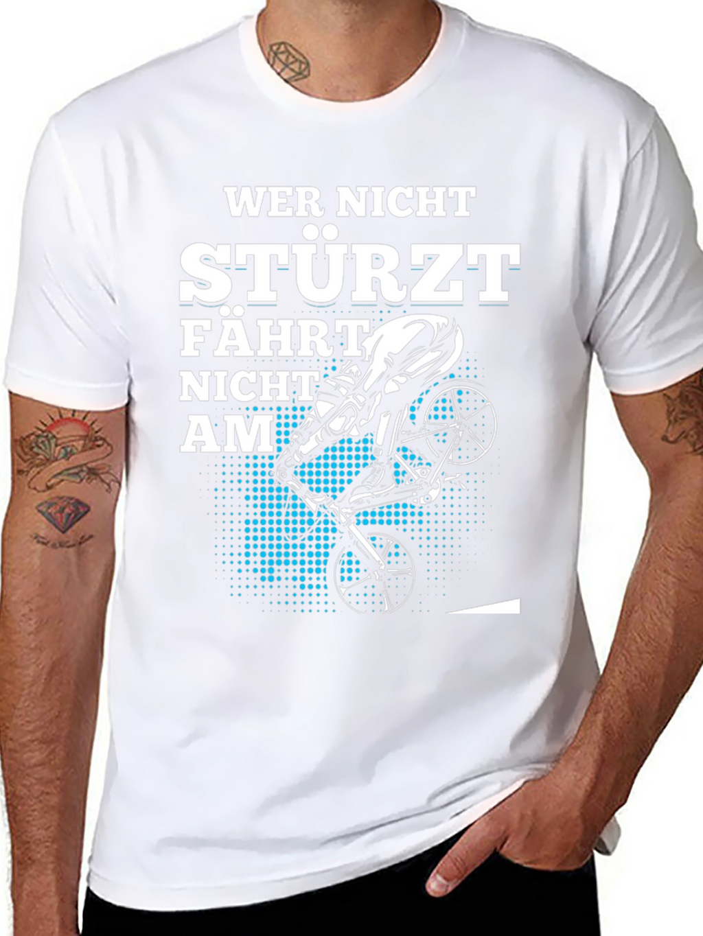 Wer Nicht Stürzt Fahrt Nicht AM T-Shirt