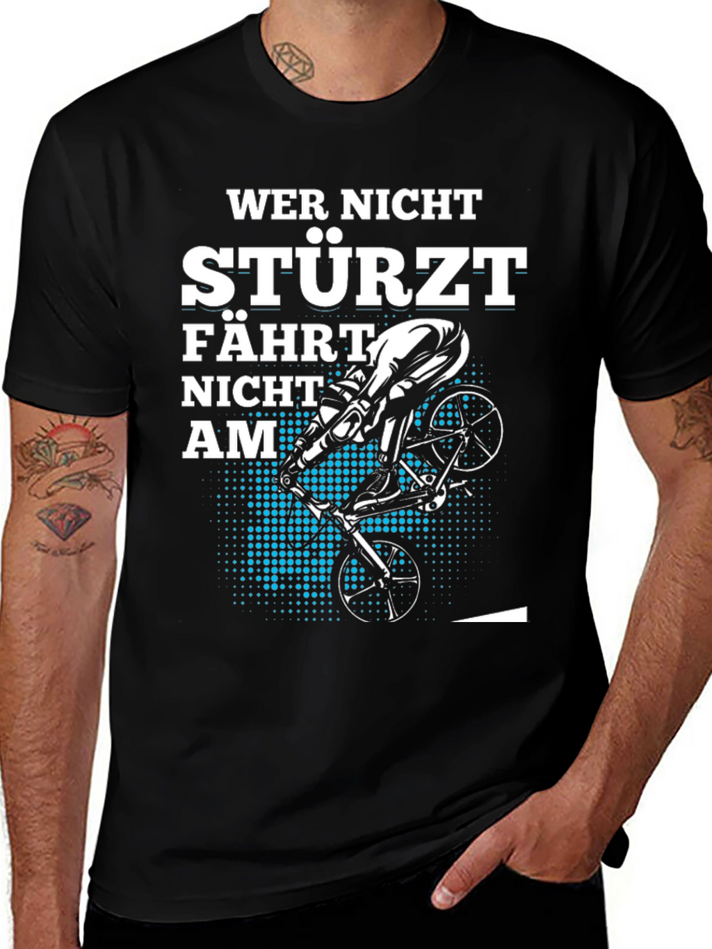 Wer Nicht Stürzt Fahrt Nicht AM T-Shirt