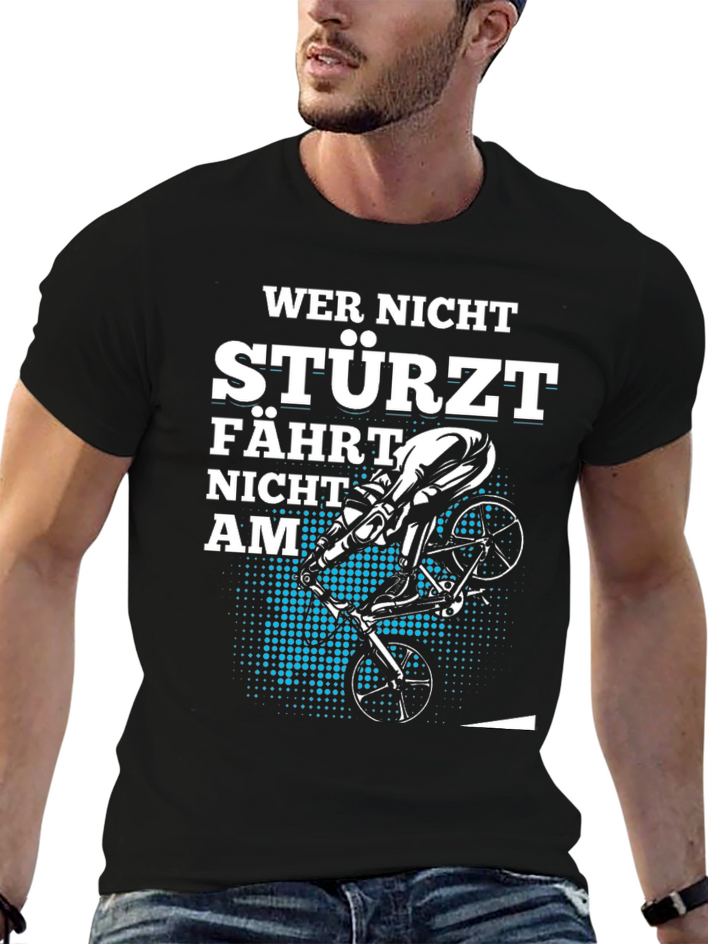 Wer Nicht Stürzt Fahrt Nicht AM T-Shirt