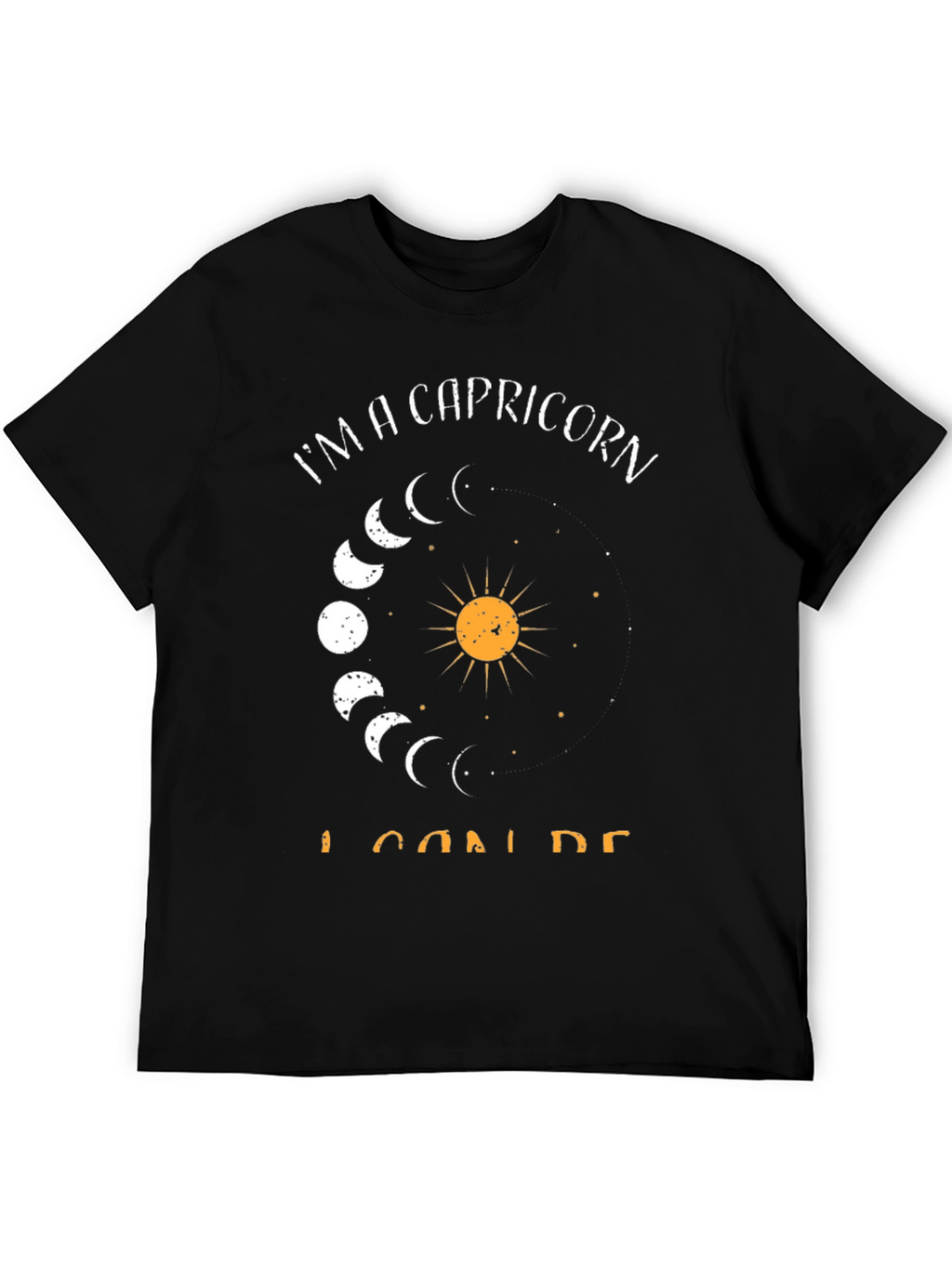 Capricorn Zodiac Graphic Tee - Black