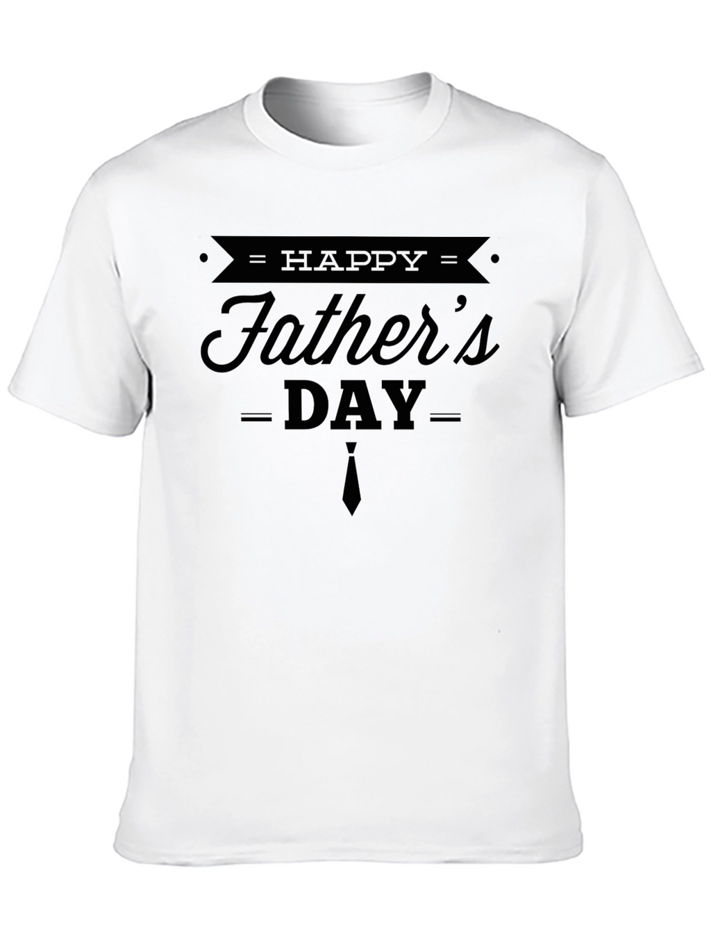 Happy Fathers Day Graphic Tee - Black