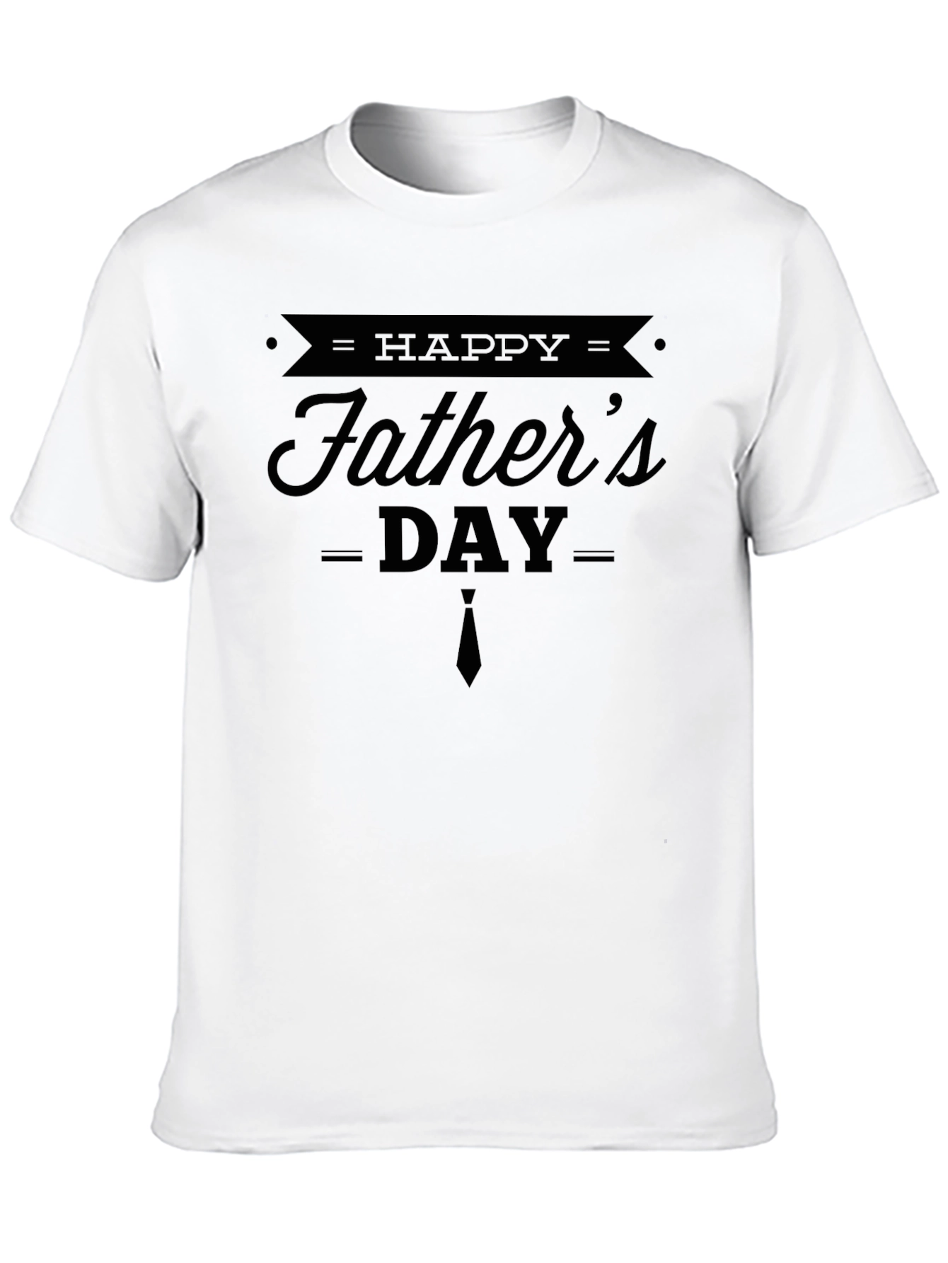 Happy Fathers Day Graphic Tee - Black