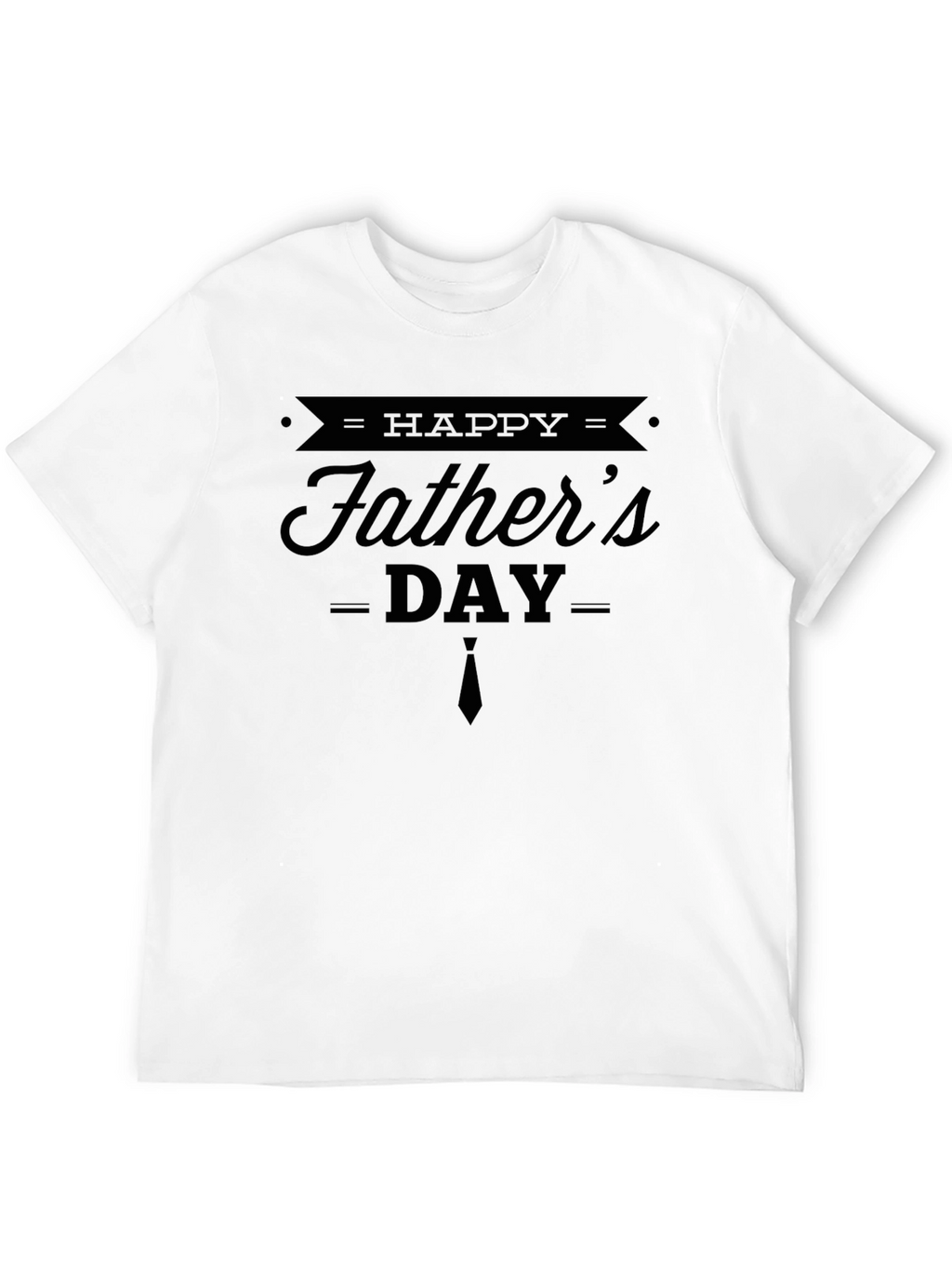 Happy Fathers Day Graphic Tee - Black