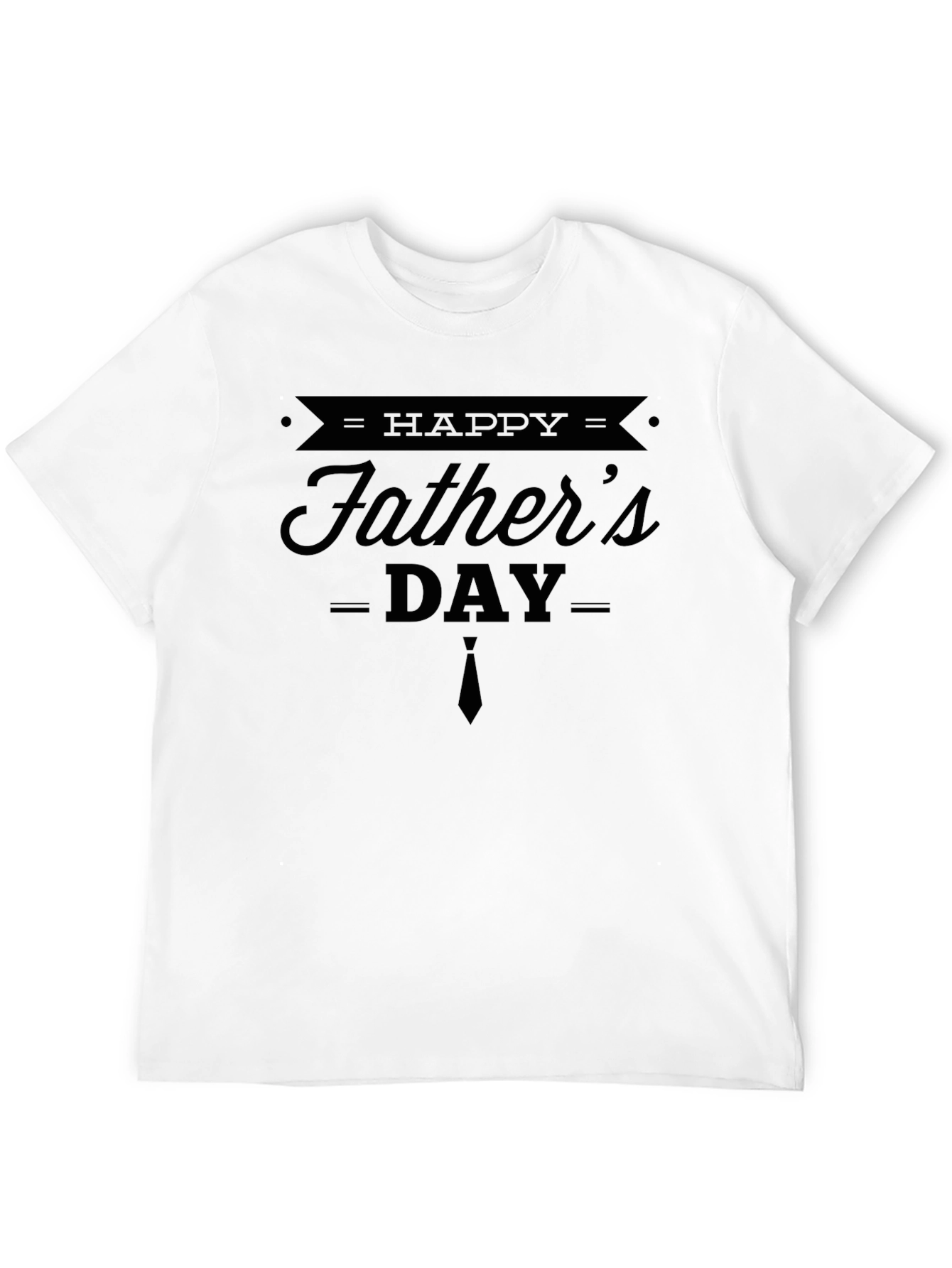 Happy Fathers Day Graphic Tee - Black