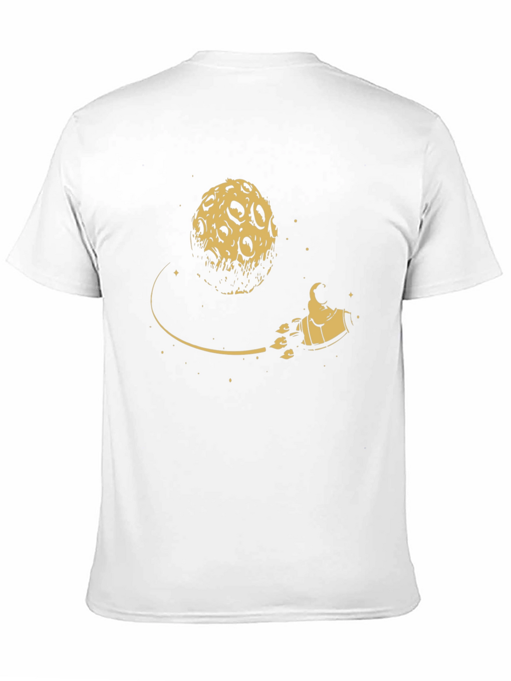 Moon Rocket Graphic Tee - Black Cotton