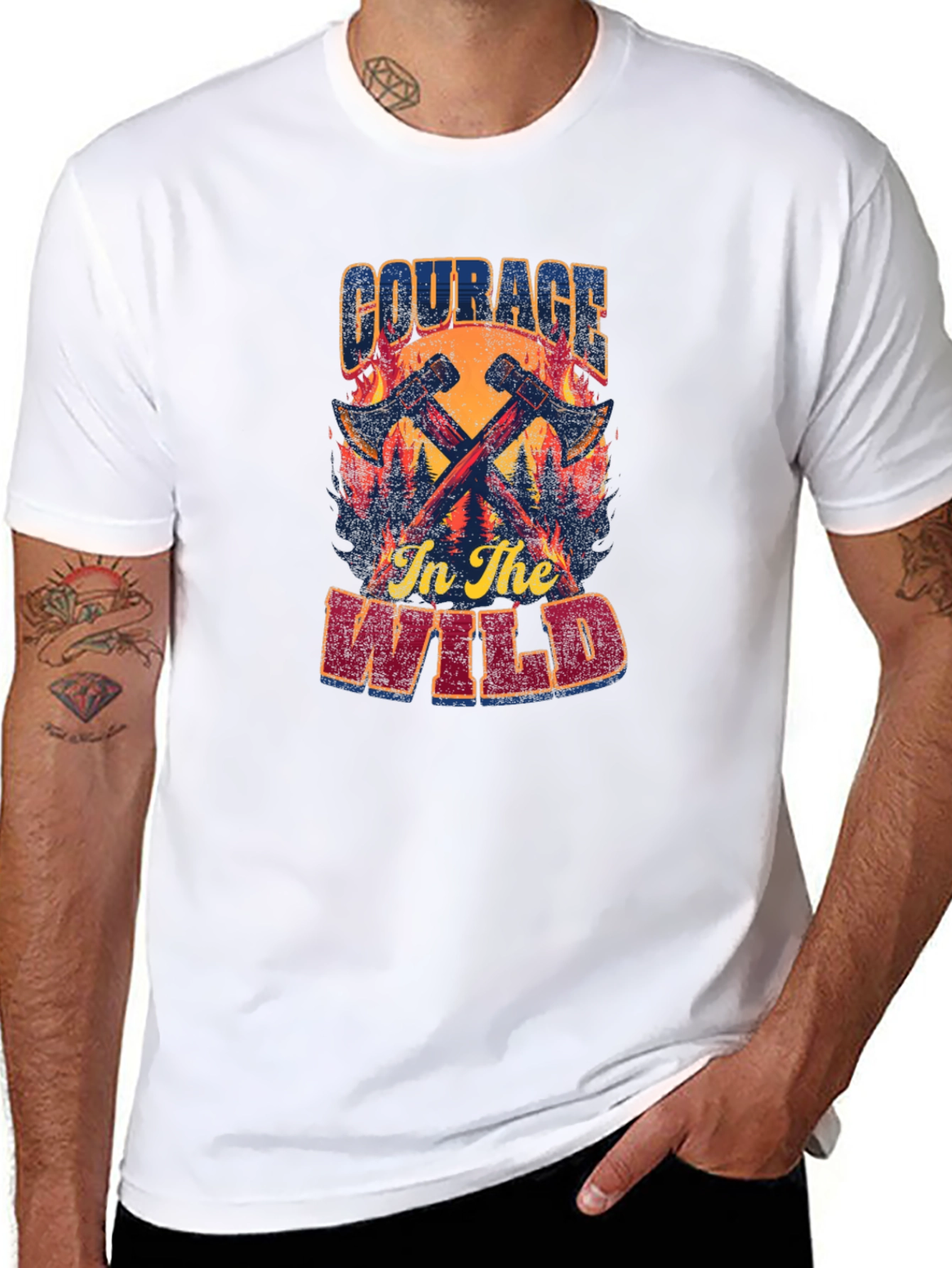 Courage in the Wild Graphic T-Shirt - Black
