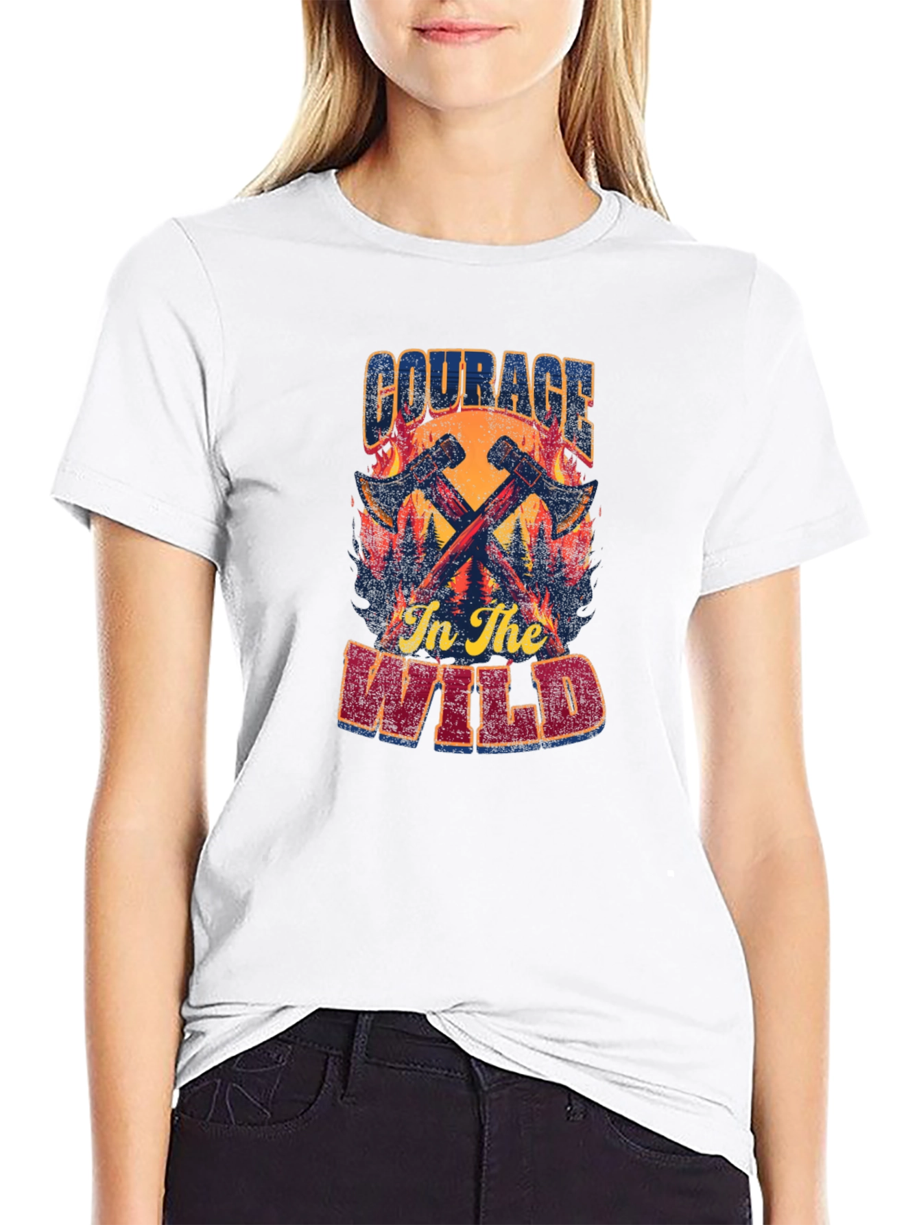 Courage in the Wild Graphic T-Shirt - Black
