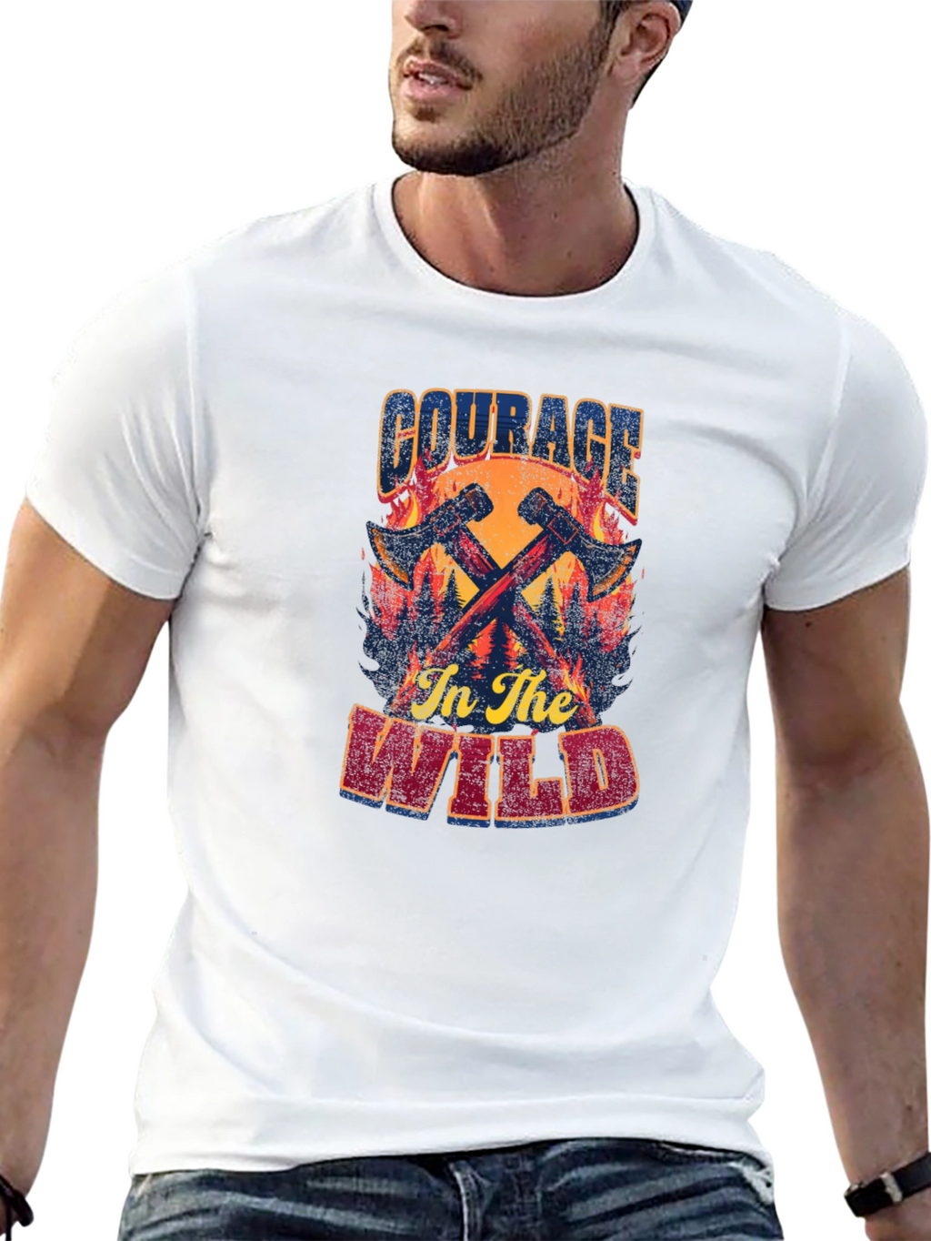 Courage in the Wild Graphic T-Shirt - Black