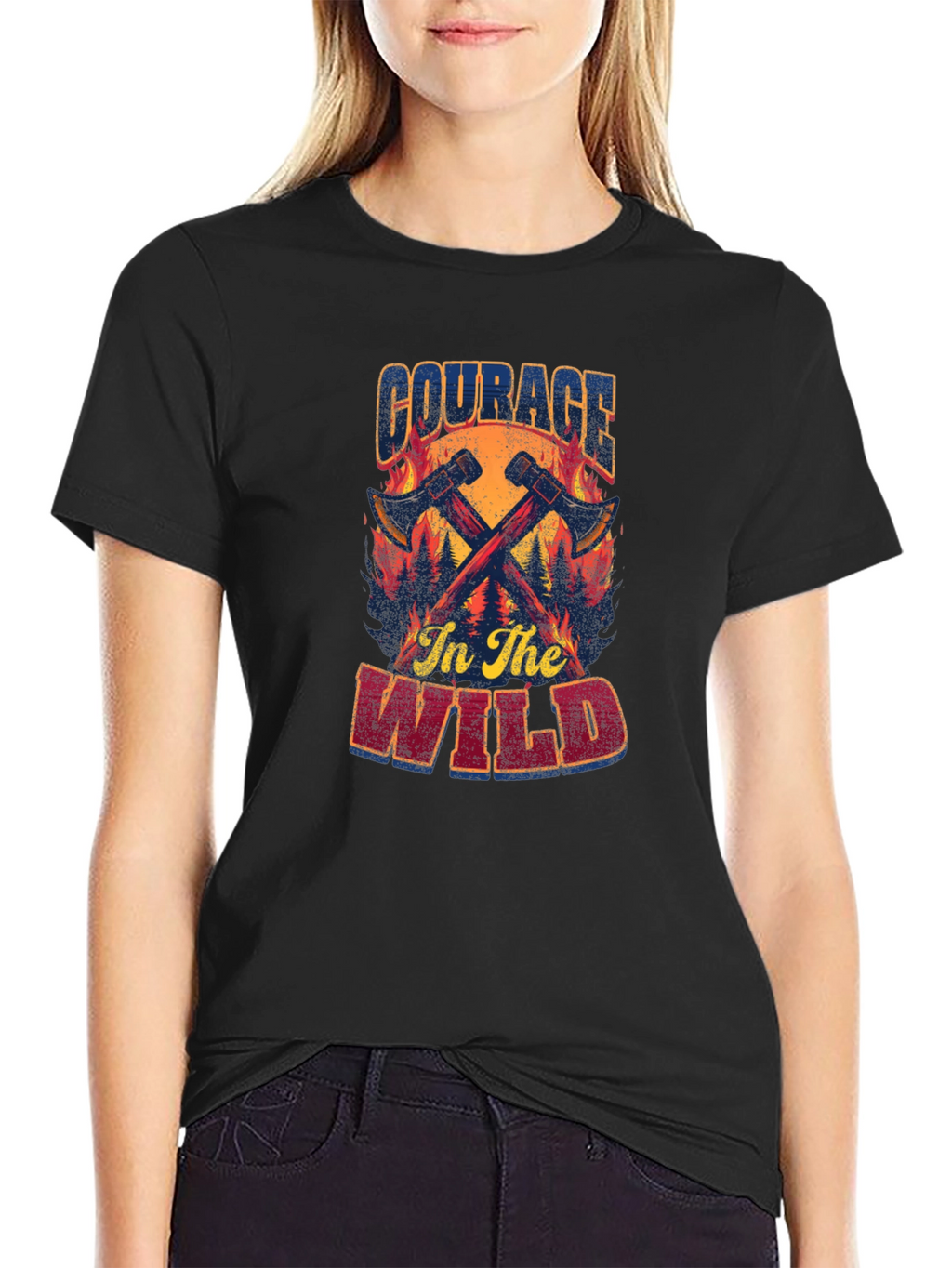Courage in the Wild Graphic T-Shirt - Black