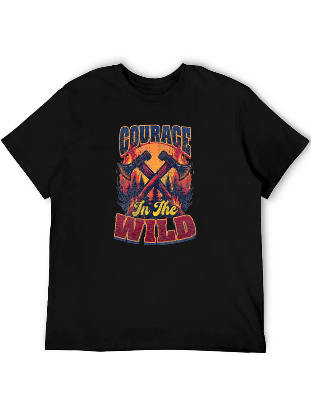 Courage in the Wild Graphic T-Shirt - Black