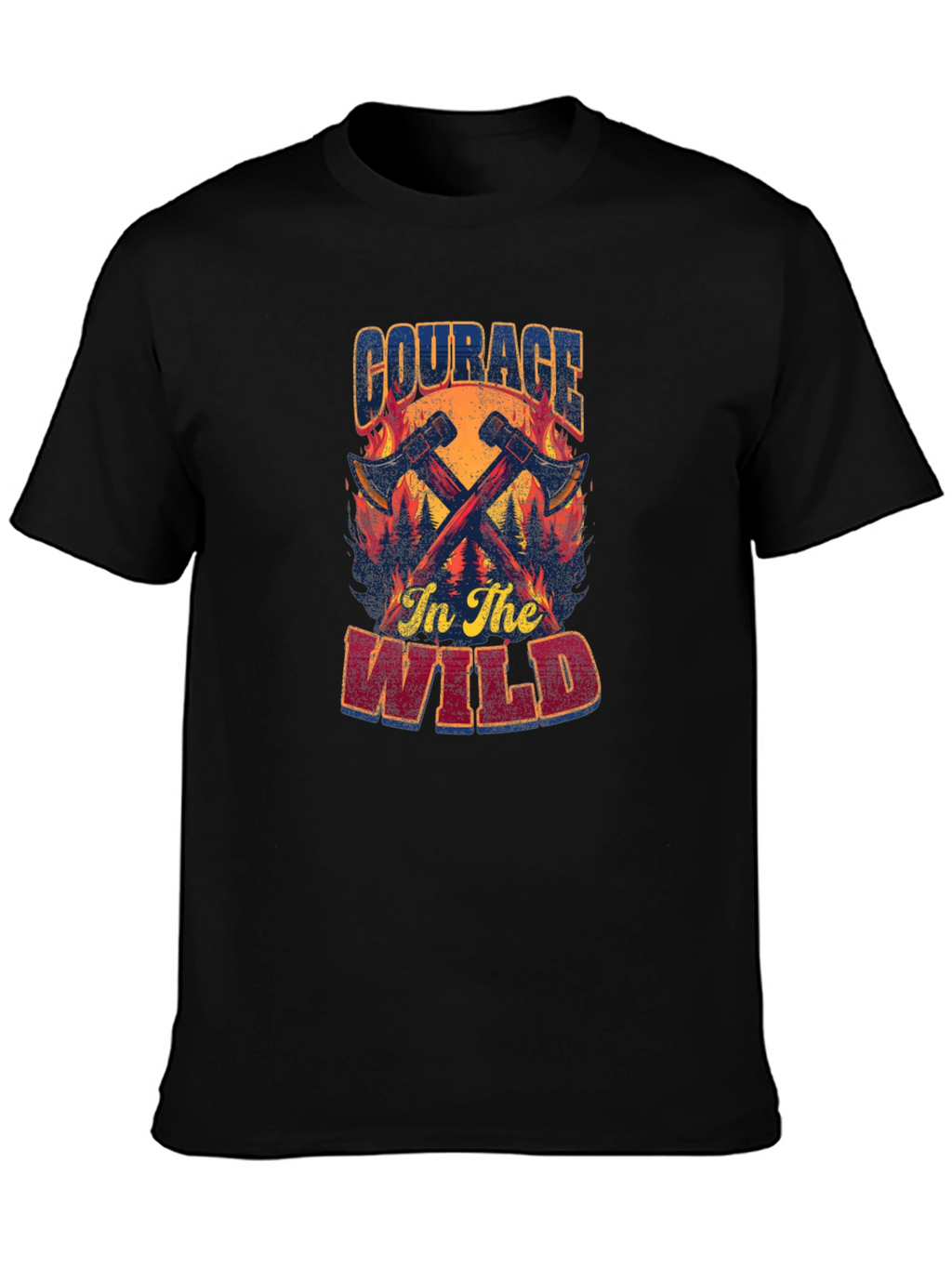 Courage in the Wild Graphic T-Shirt - Black