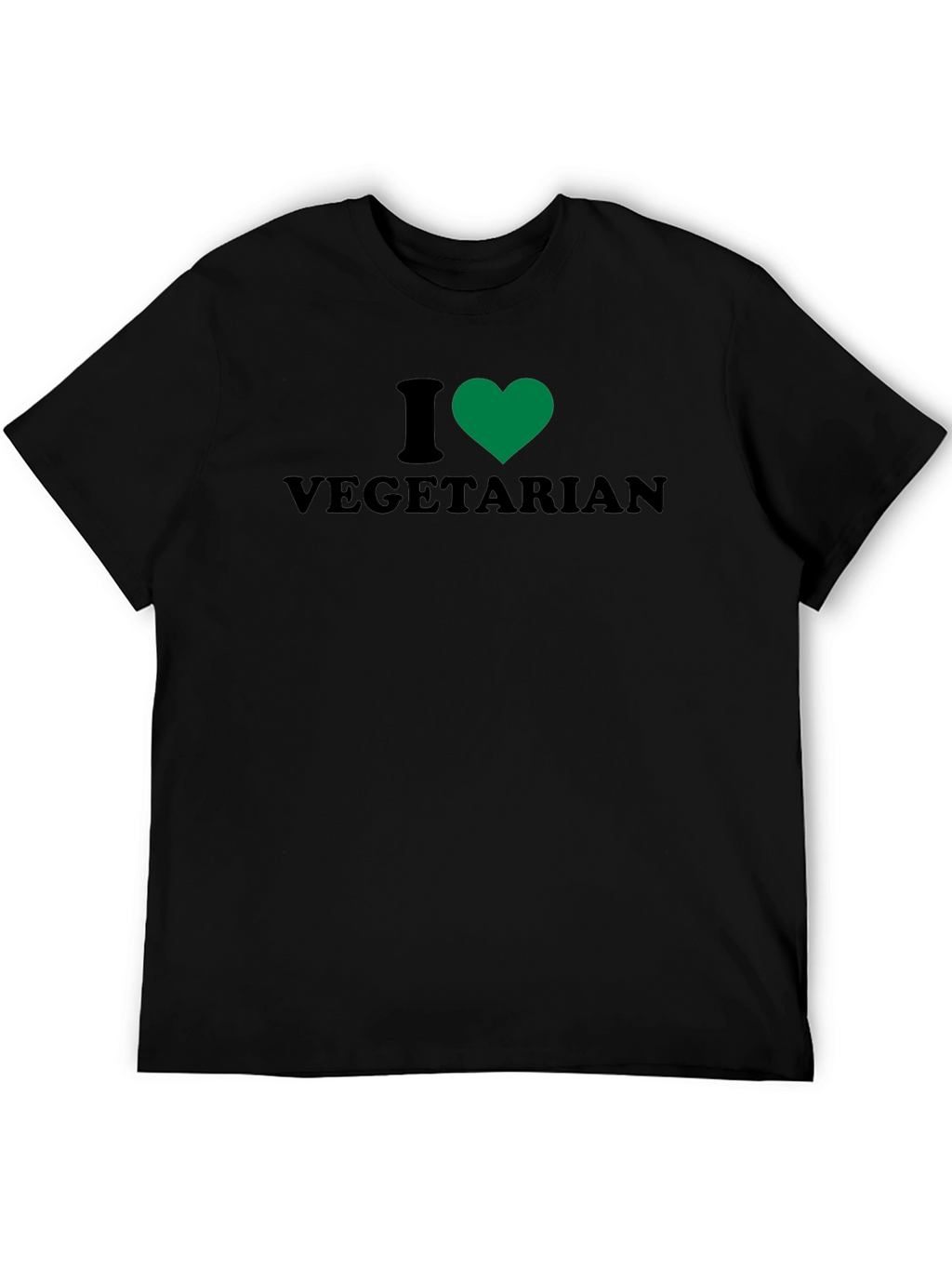 I Heart Vegetarian Black T-Shirt