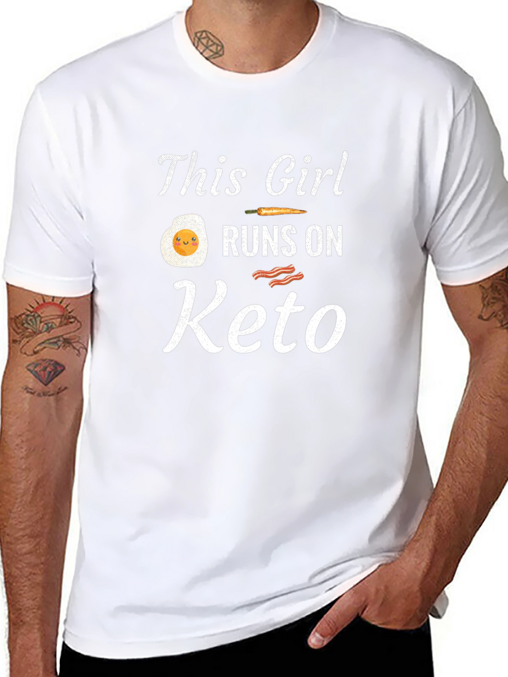 Keto Diet T-Shirt - Runs on Keto Graphic Tee