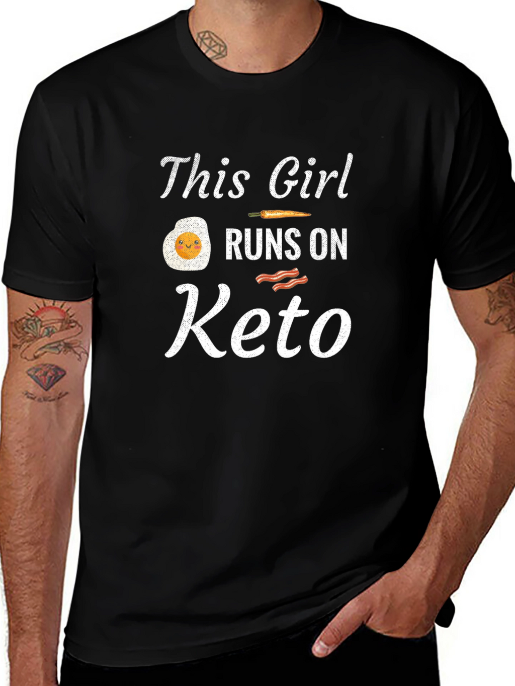 Keto Diet T-Shirt - Runs on Keto Graphic Tee