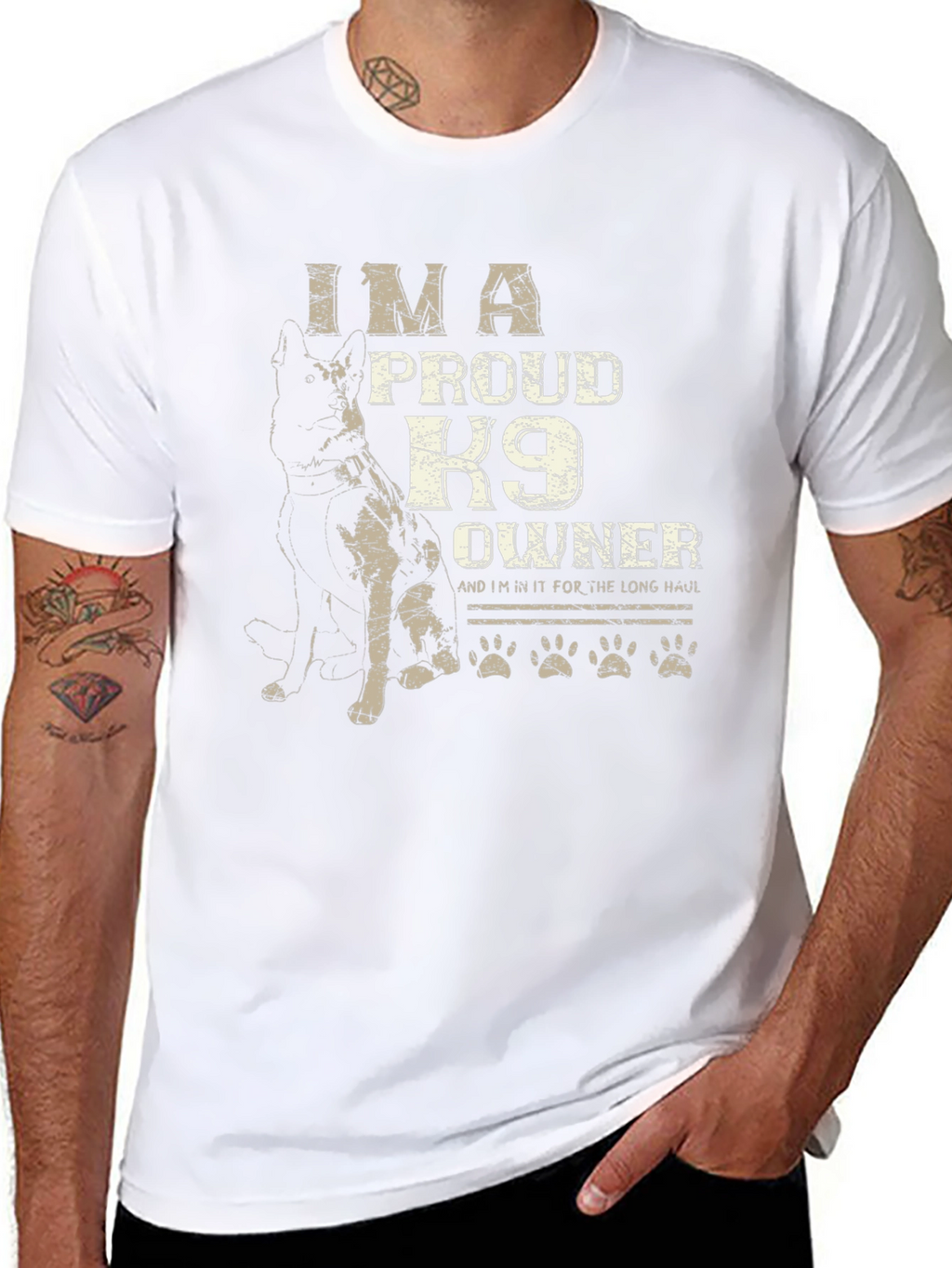 Im A Proud K9 Owner Black T-Shirt