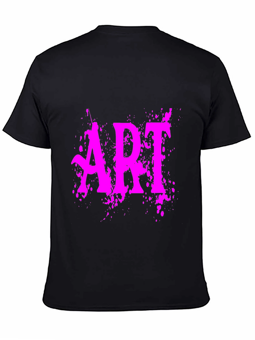 ART Graphic Tee - Vivid Pink Print on Black