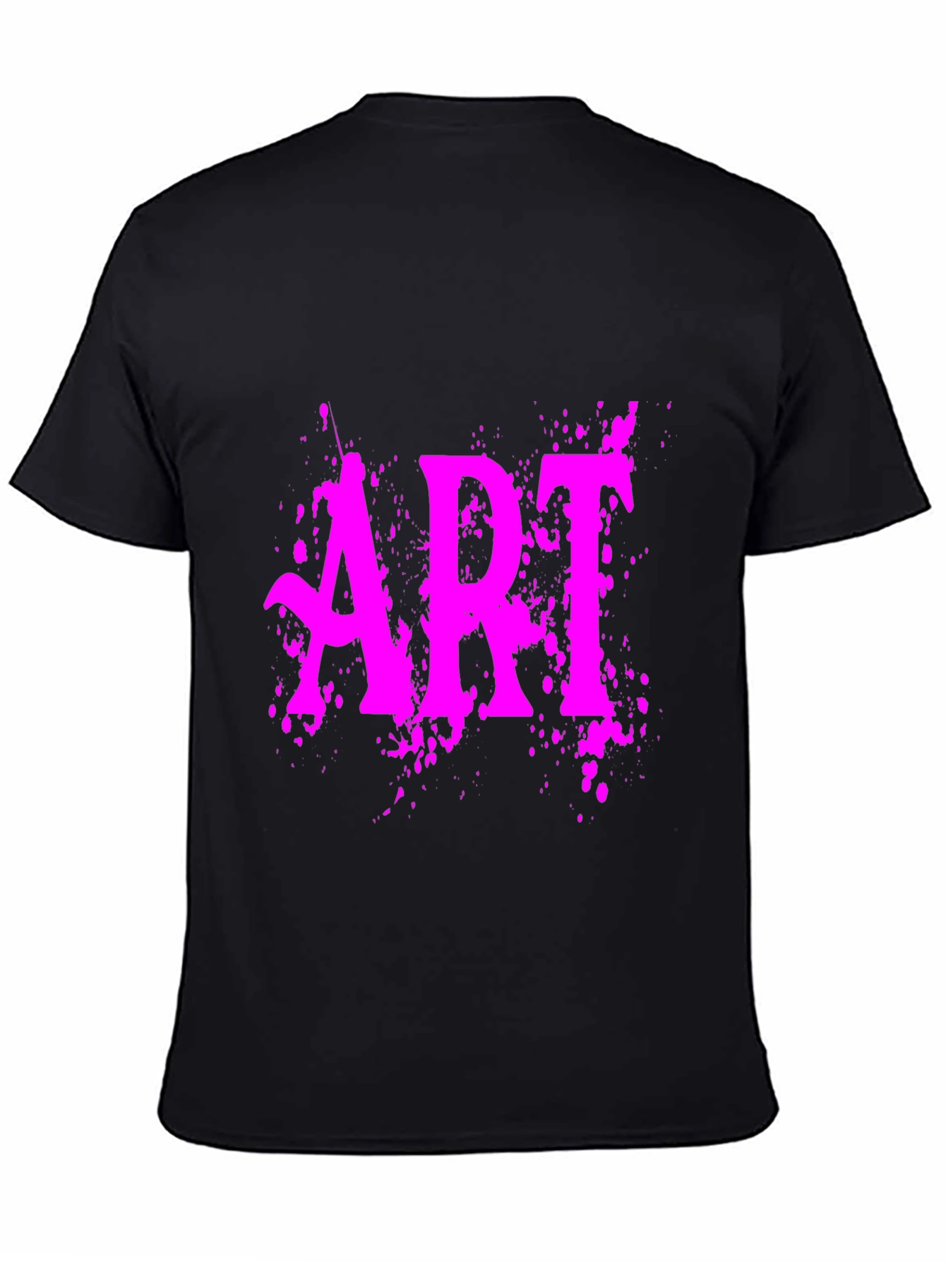ART Graphic Tee - Vivid Pink Print on Black